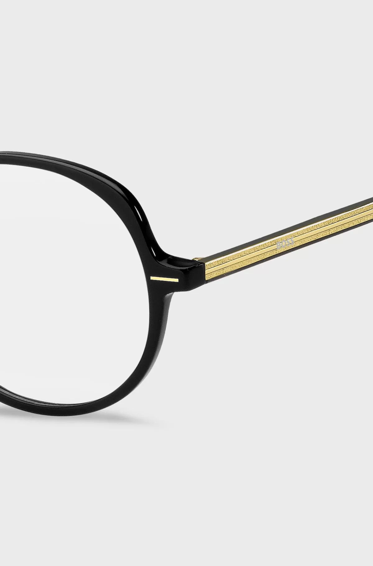 HUGO BOSS Stel Til Briller Med Styrke I Acetat Med Guldfarvede Detaljer Sort Fashion
