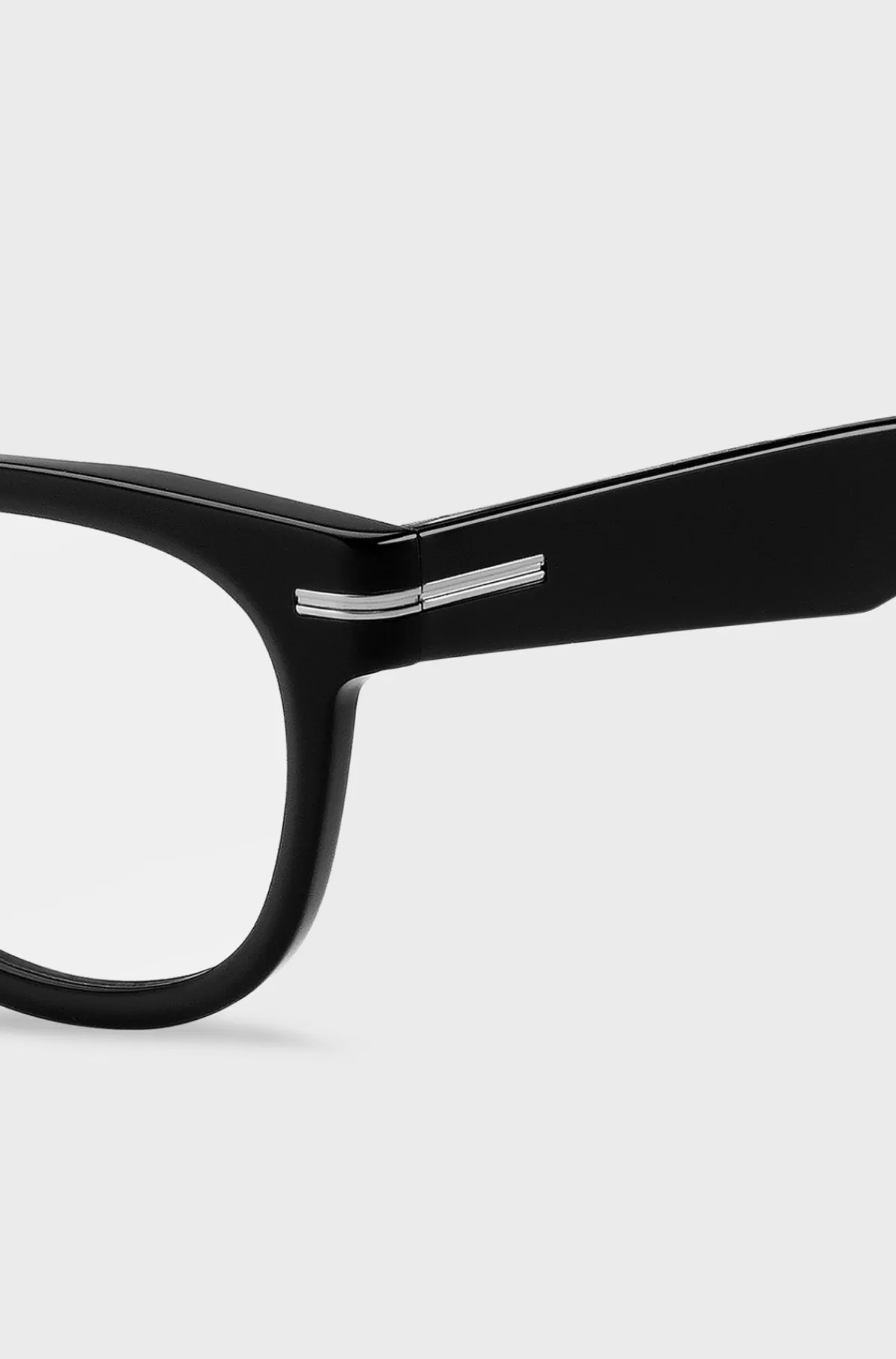 HUGO BOSS Stel Til Briller Med Styrke I Acetat Med Sølvfarvede Hængsler Sort New