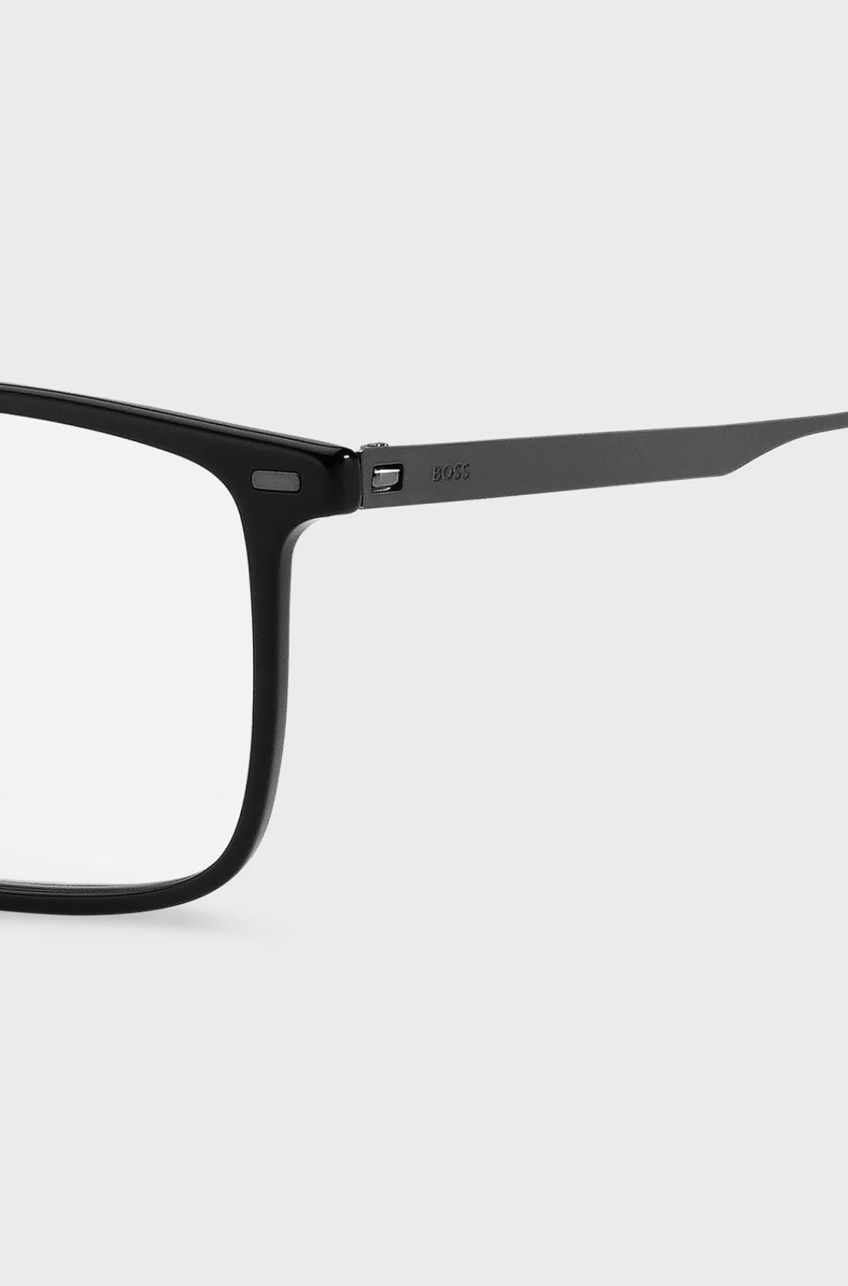 HUGO BOSS Stel Til Briller Med Styrke I Acetat Med Stænger I Stål Sort New