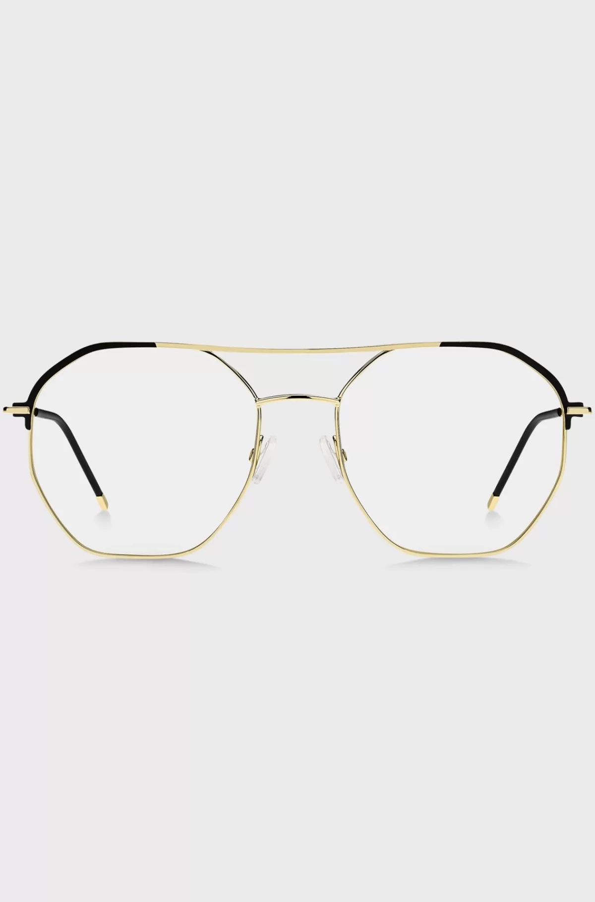 HUGO BOSS Stel Til Briller Med Styrke I Sort Og farve Med Dobbelt Bro Guld Hot