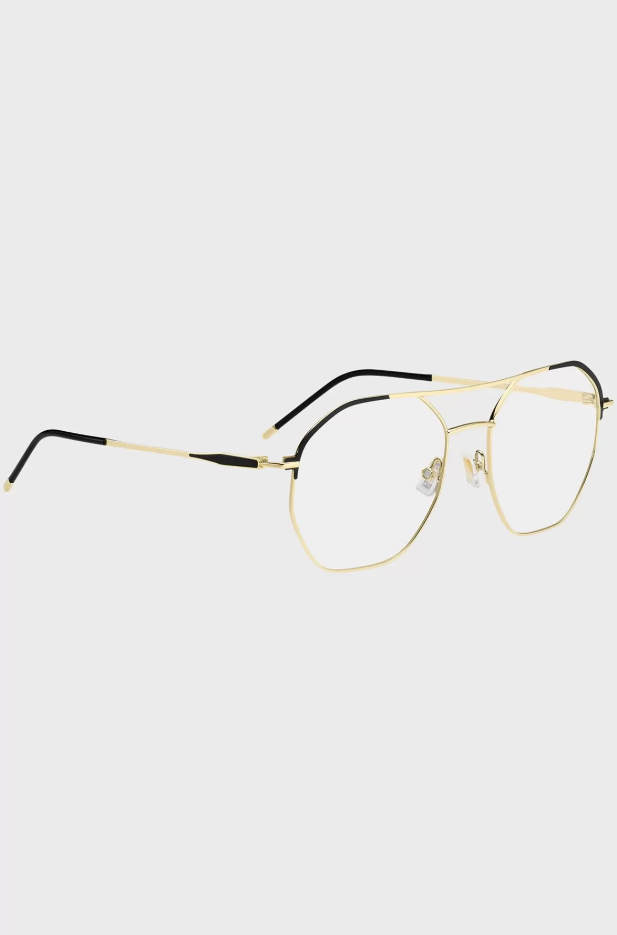HUGO BOSS Stel Til Briller Med Styrke I Sort Og farve Med Dobbelt Bro Guld Hot