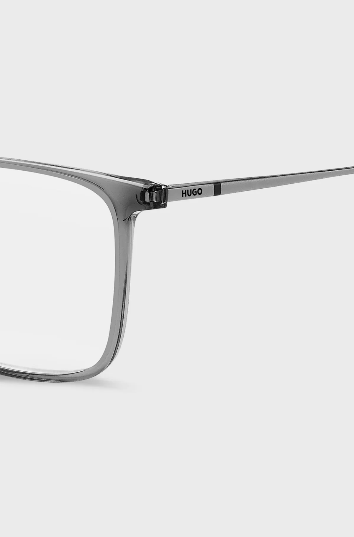 HUGO BOSS Stel Til Briller Med Styrke I Transparent t Acetat Med Metalstænger Grå Cheap