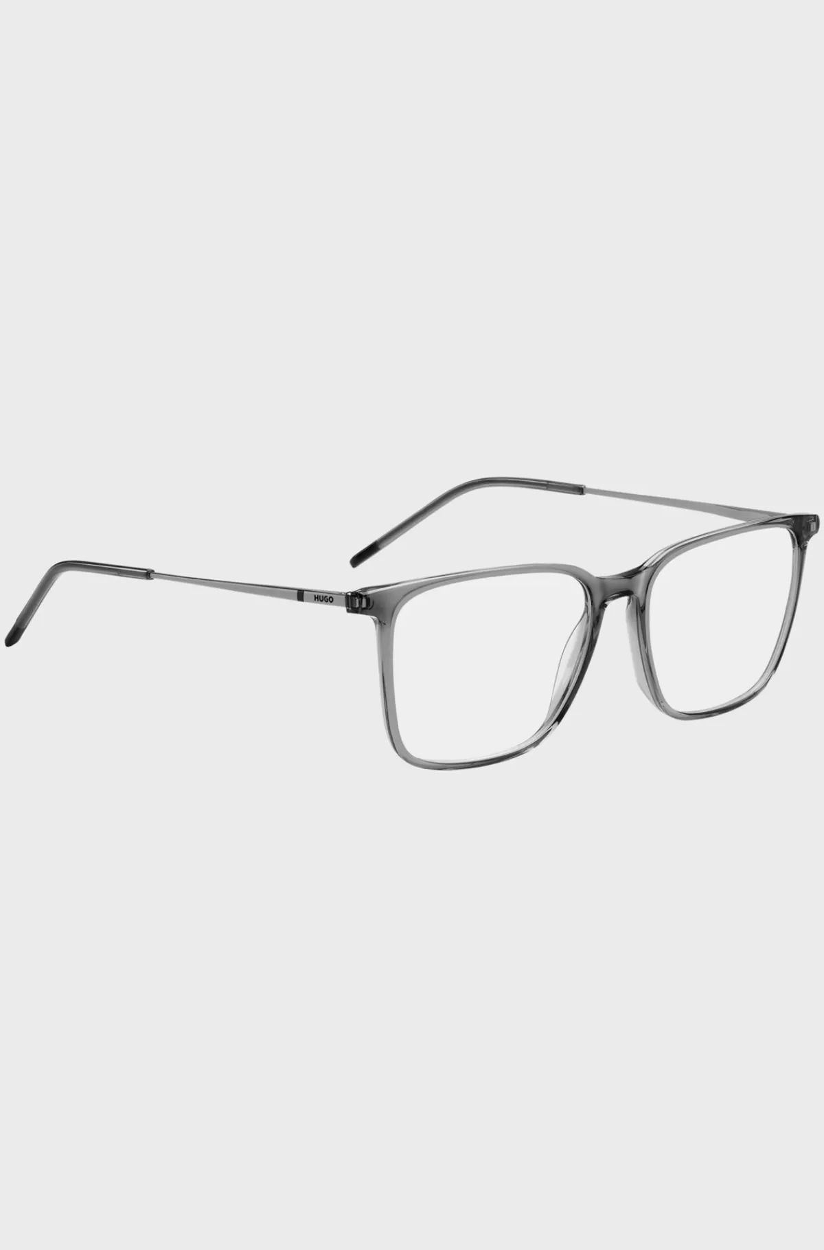 HUGO BOSS Stel Til Briller Med Styrke I Transparent t Acetat Med Metalstænger Grå Cheap