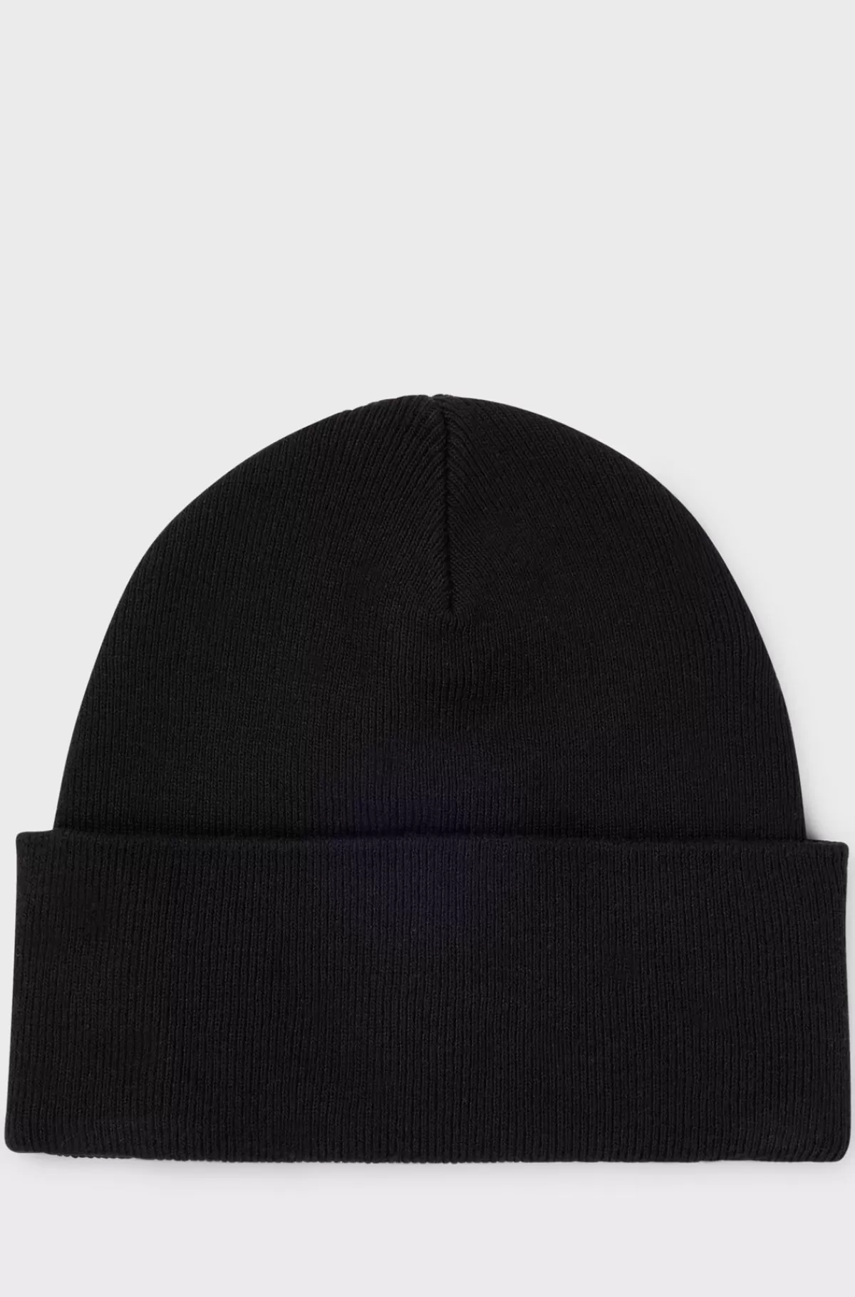 HUGO BOSS Strikket Hue Med Logodetalje Sort Discount
