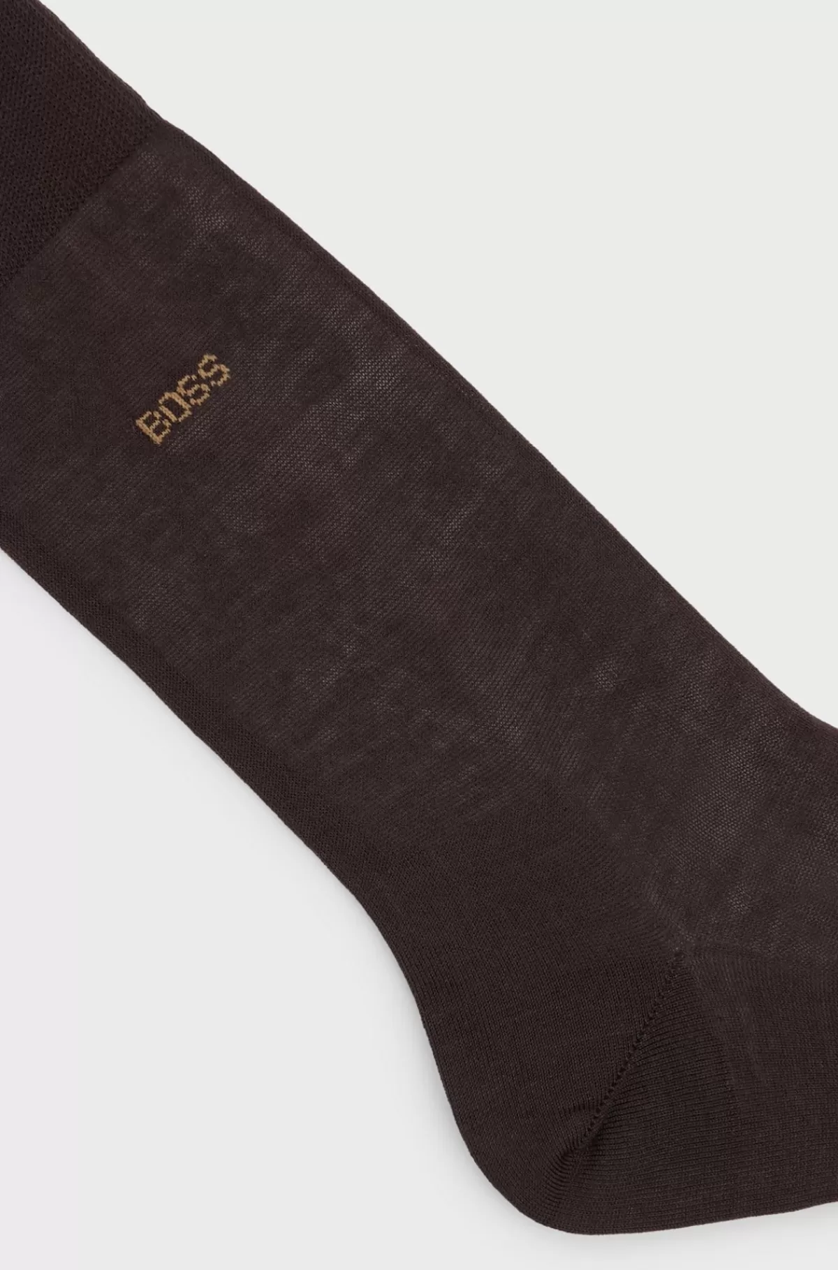 HUGO BOSS Strømper I Almindelig Længde I Merceriseret Egyptisk Bomuld Mørkebrun Cheap