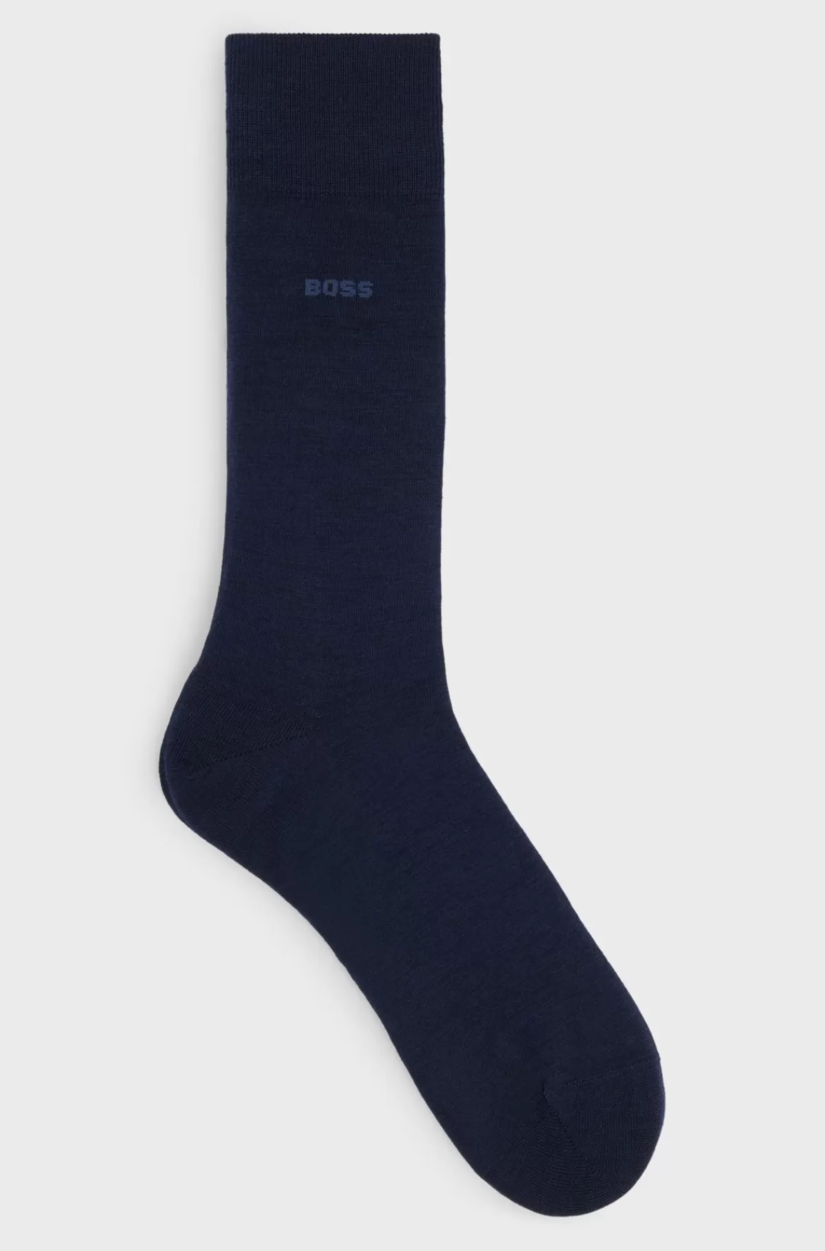 HUGO BOSS Strømper I Almindelig Længde Med Logo Fremstillet I En Uldblanding Mørkeblå Best Sale