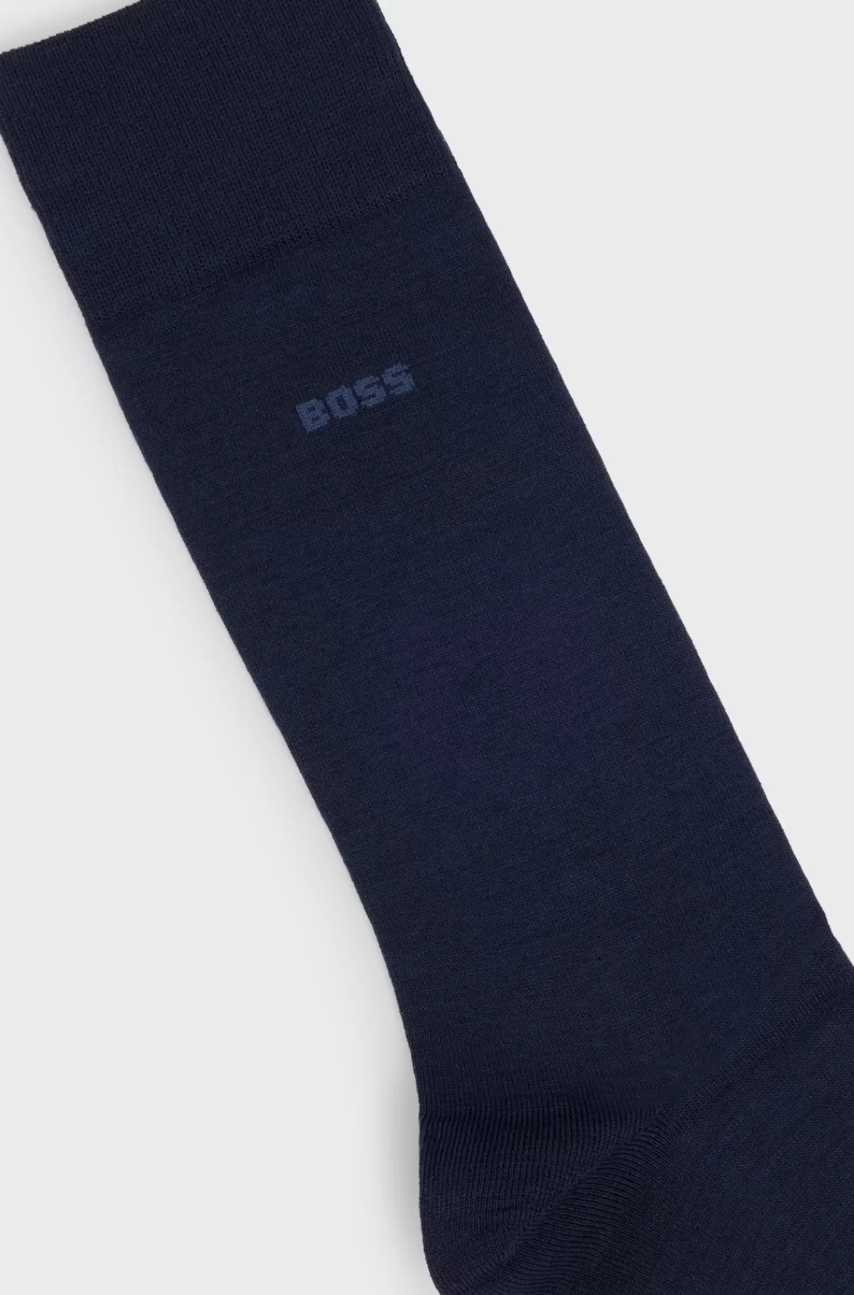 HUGO BOSS Strømper I Almindelig Længde Med Logo Fremstillet I En Uldblanding Mørkeblå Best Sale