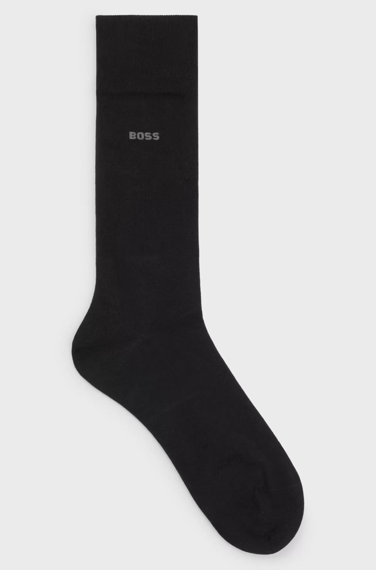 HUGO BOSS Strømper Med Logo I Almindelig Længde Fremstillet Af Kæmmet Bomuld Sort Store