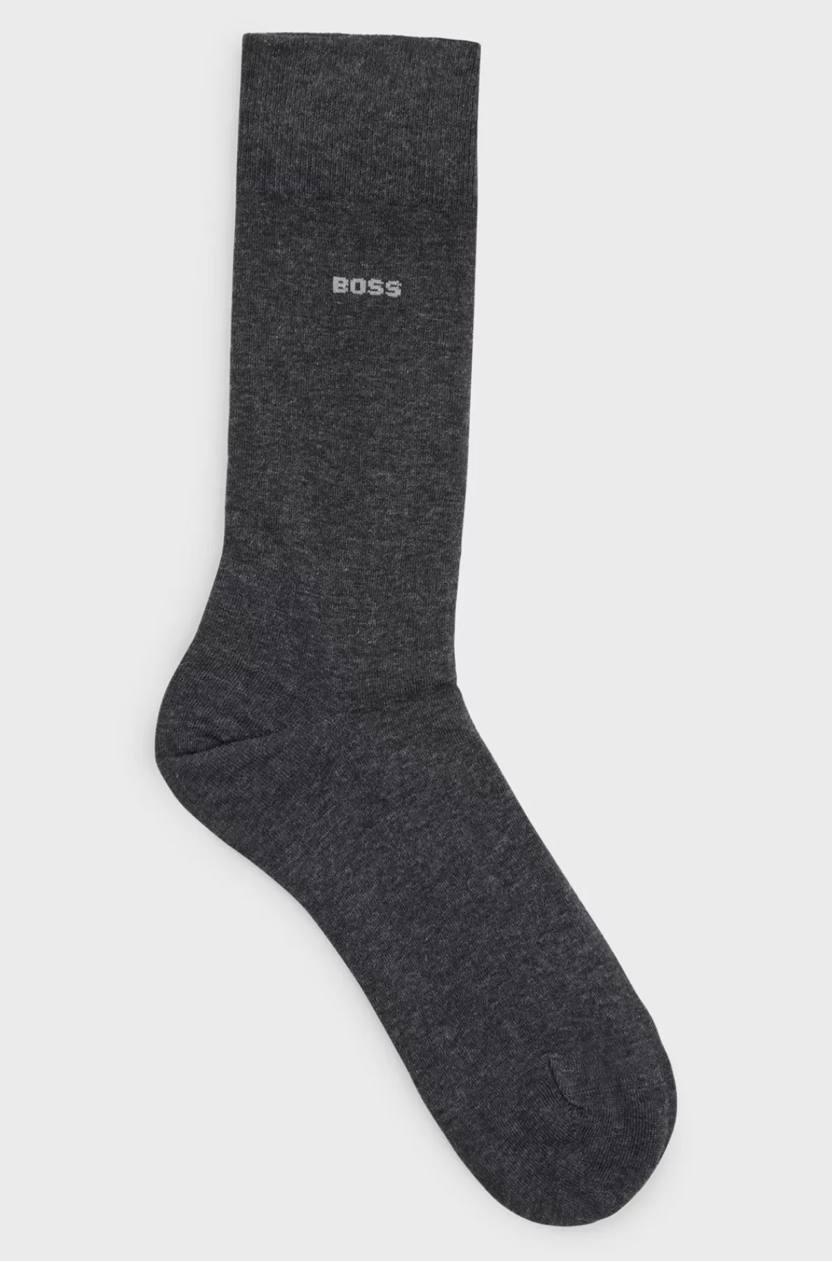 HUGO BOSS Strømper Med Logo I Almindelig Længde Fremstillet Af Kæmmet Bomuld Mørkegrå Flash Sale