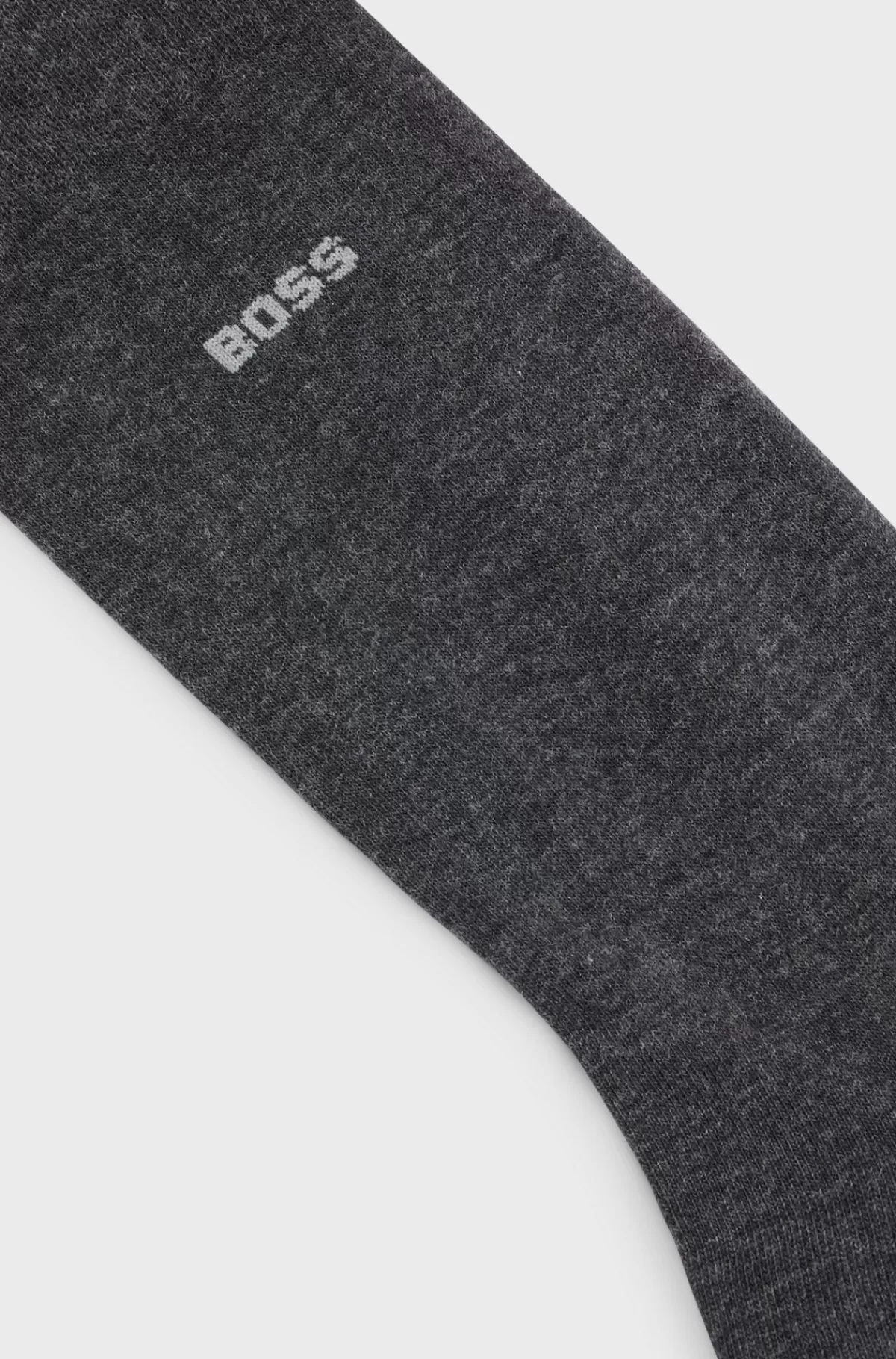 HUGO BOSS Strømper Med Logo I Almindelig Længde Fremstillet Af Kæmmet Bomuld Mørkegrå Flash Sale
