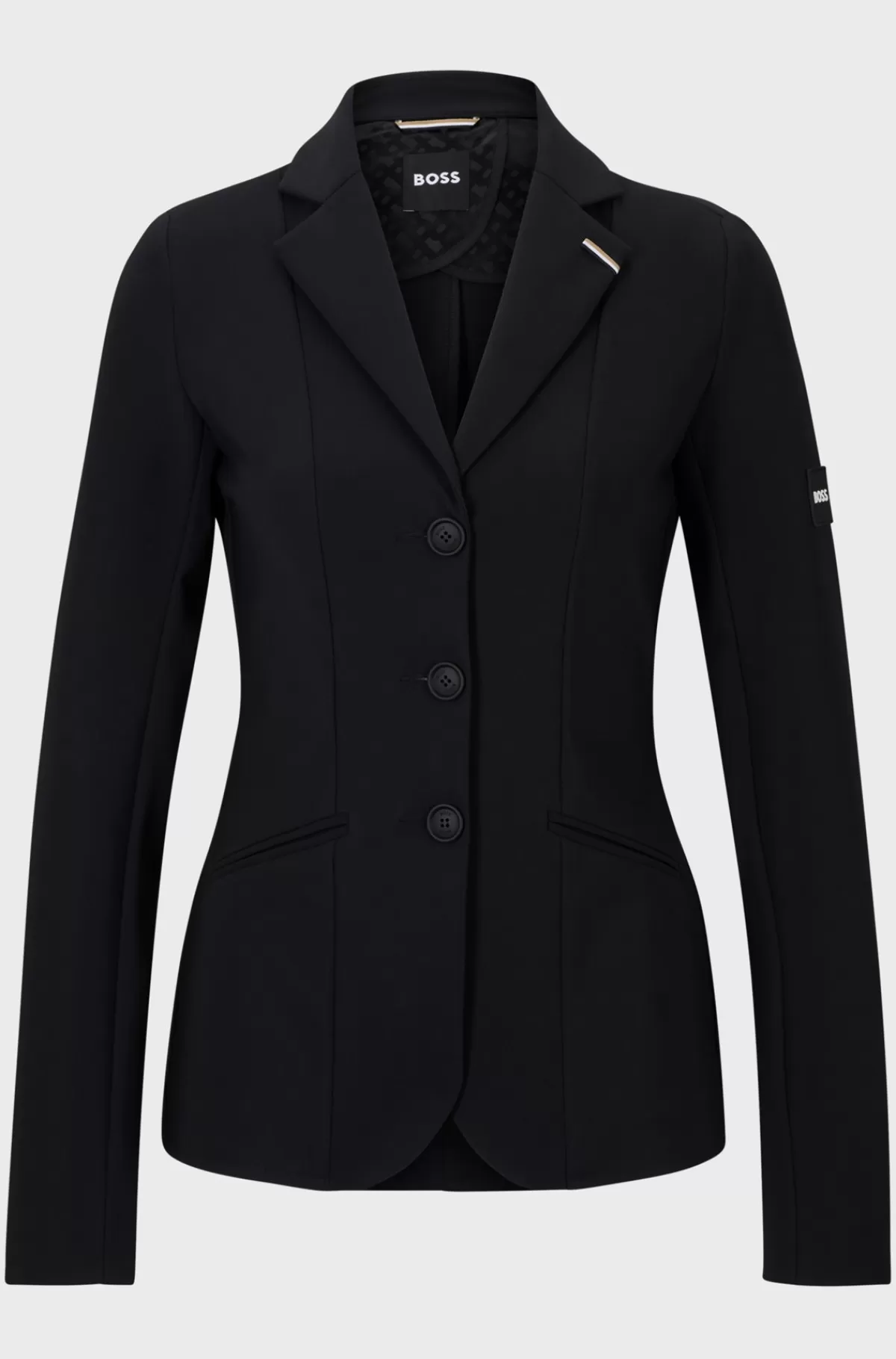 HUGO BOSS Stævnejakke Til Hestesport Med Slim Fit Og Ekstra Stræk Sort Store