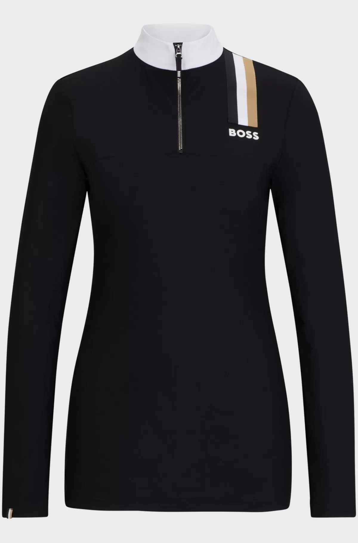 HUGO BOSS Stævneskjorte Med Slim Fit Til Hestesport I Materiale Med Ekstra Stræk Sort Discount