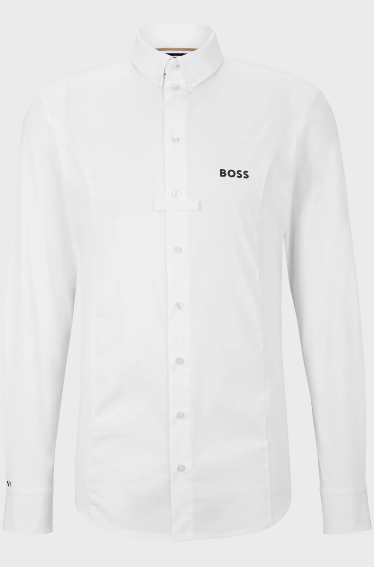 HUGO BOSS Stævneskjorte Til Hestesport Med Slim Fit I Blandede Materialer Hvid Shop