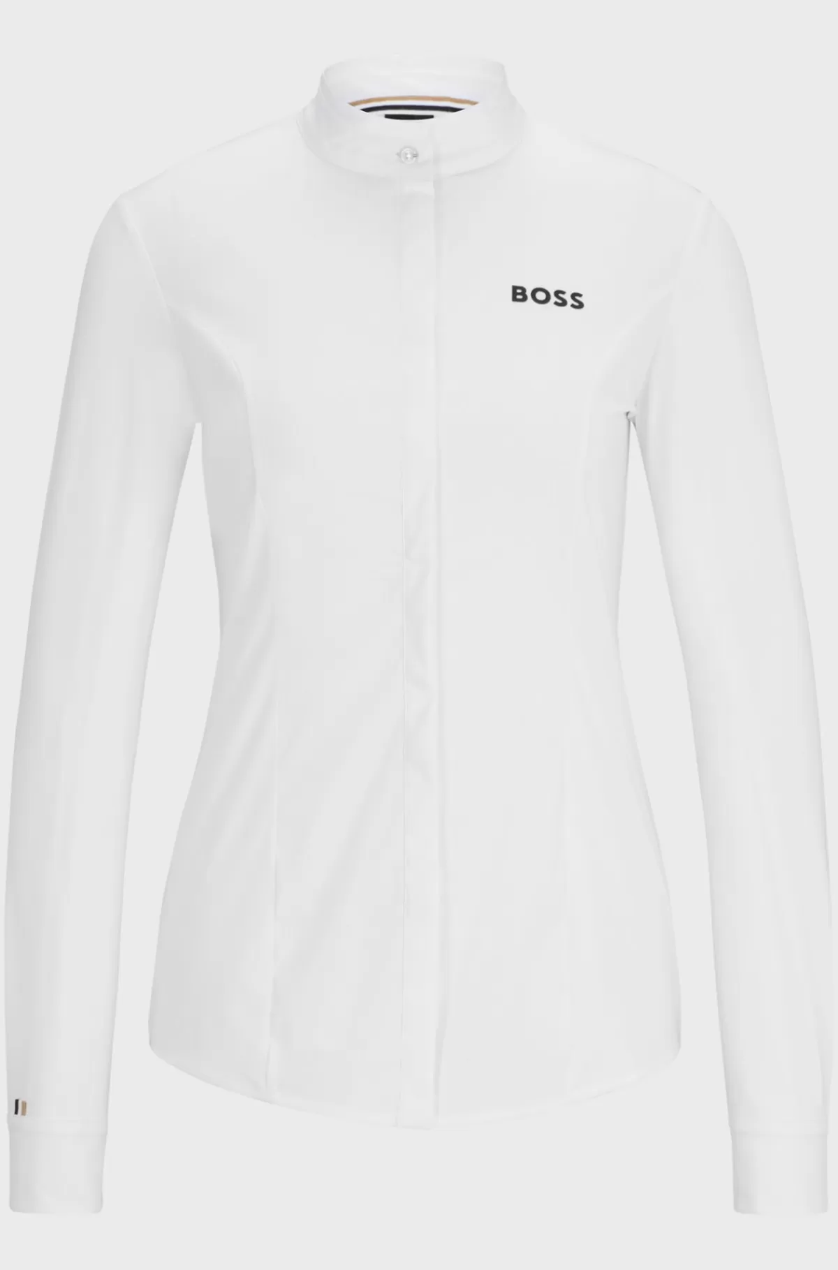 HUGO BOSS Stævneskjorte Til Hestesport Med Slim Fit I Blandede Materialer Hvid Online