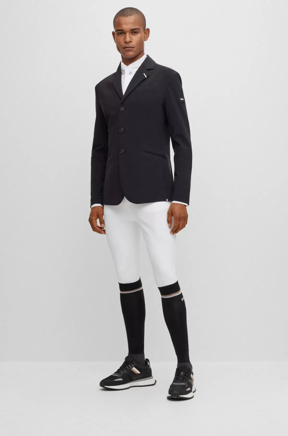 HUGO BOSS Stævneskjorte Til Hestesport Med Slim Fit I Blandede Materialer Hvid Shop