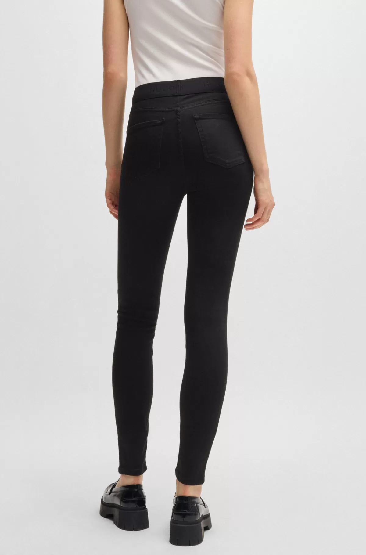 HUGO BOSS Super Skinny Fit Jeggings I Denim Med Ekstra Stræk Sort Best Sale