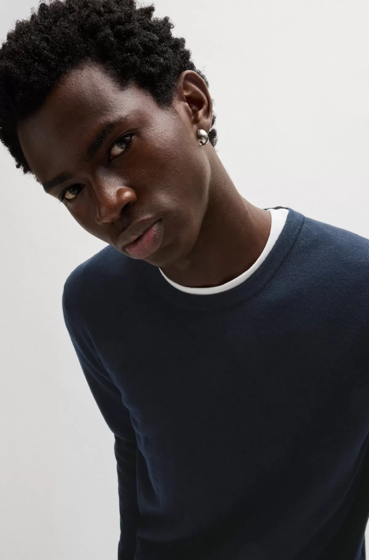 HUGO BOSS Sweater I Ny Uld Med Broderet Logo Mørkeblå Fashion