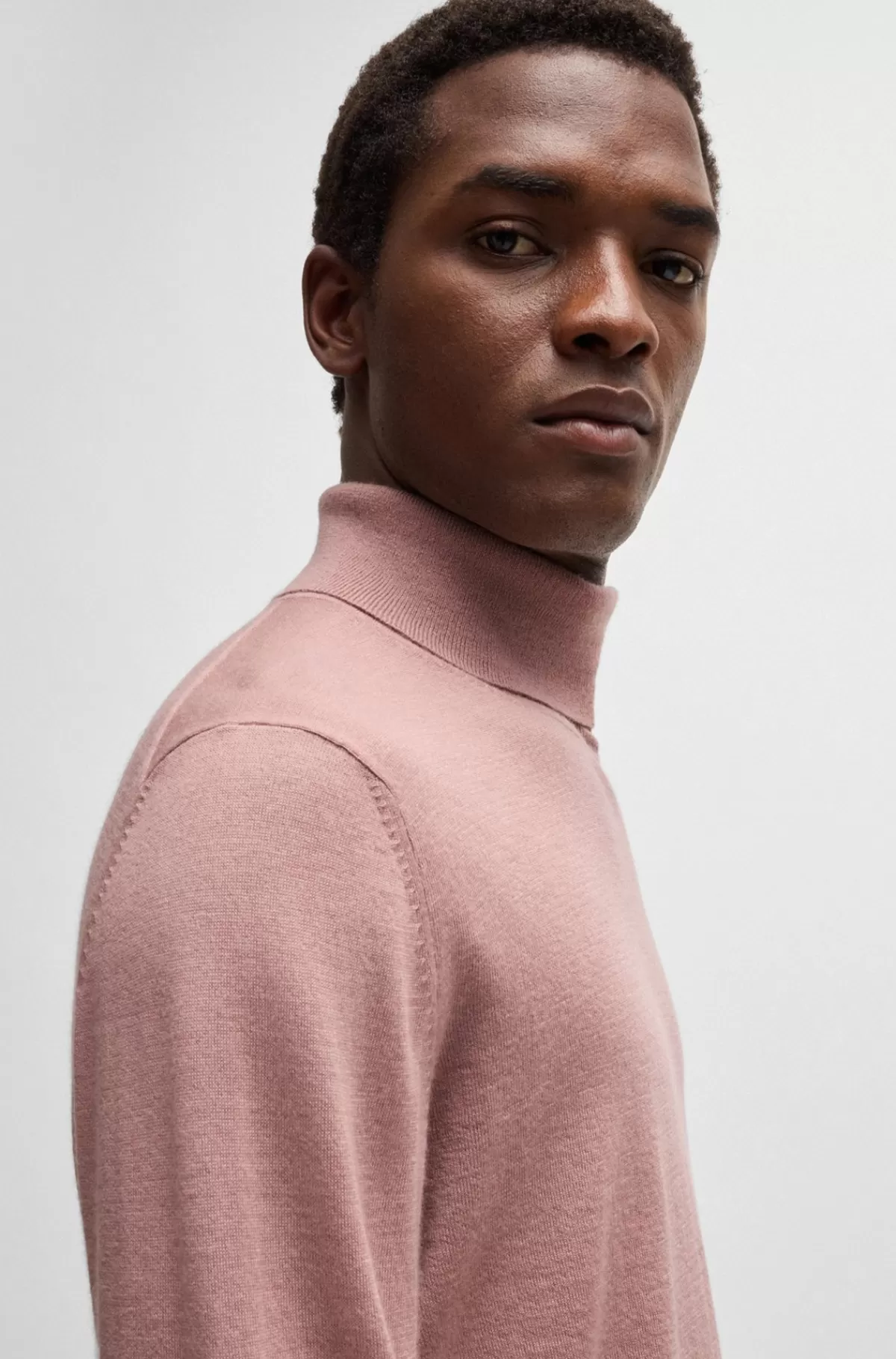 HUGO BOSS Sweater Med Rullekrave I Kashmir Lys pink Fashion