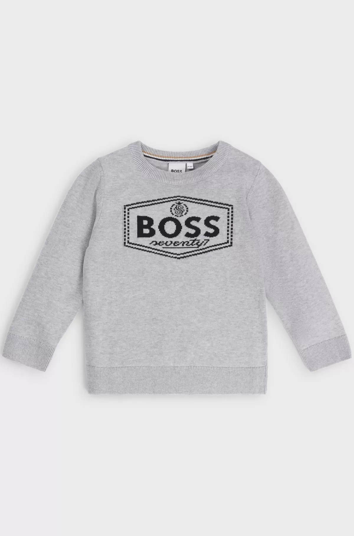 HUGO BOSS Sweater Til Børn I Bomuld Med Den Nye Sæsons Logo Lysegrå Cheap