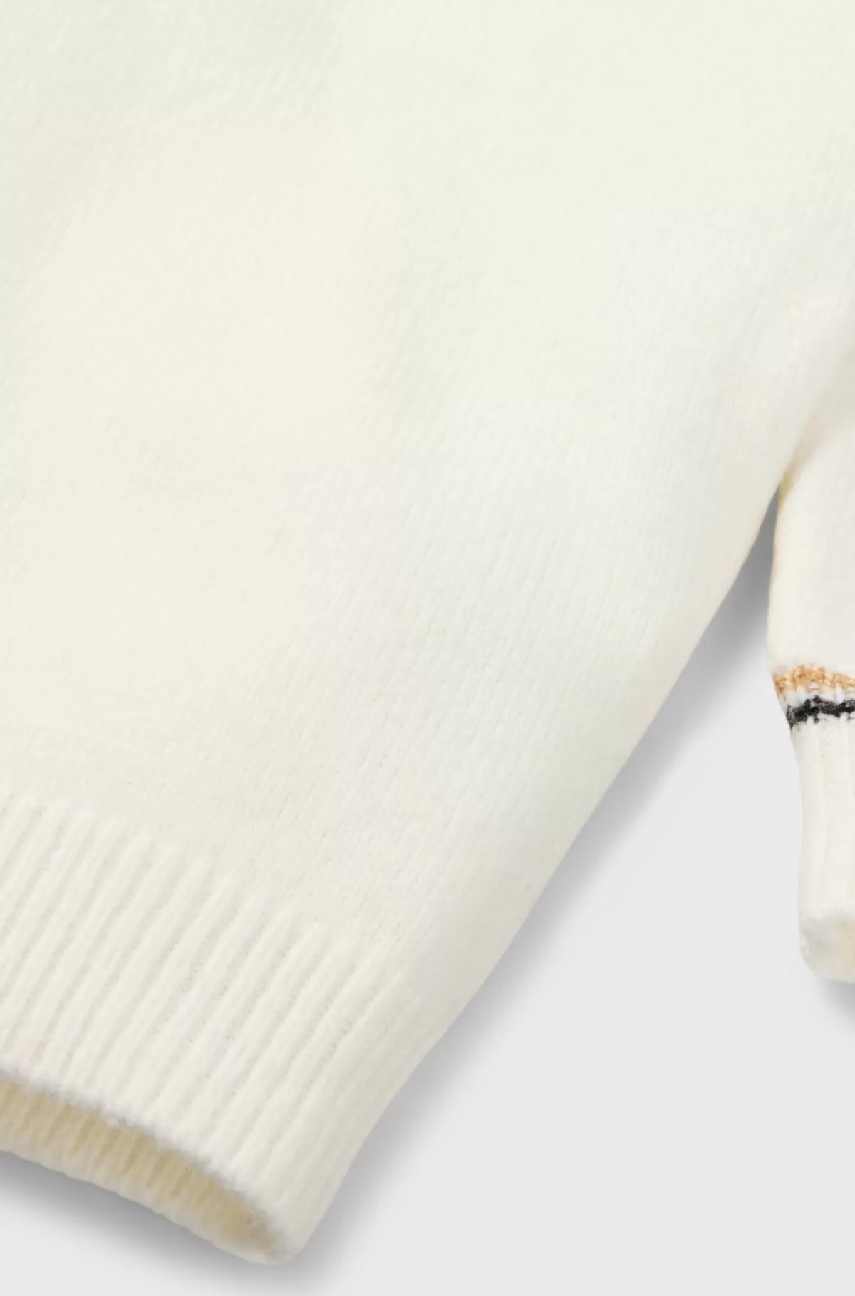 HUGO BOSS Sweaterkjole Til Børn Med Rullekrave Og Dobbelt B-monogram I Rhinsten Hvid Online