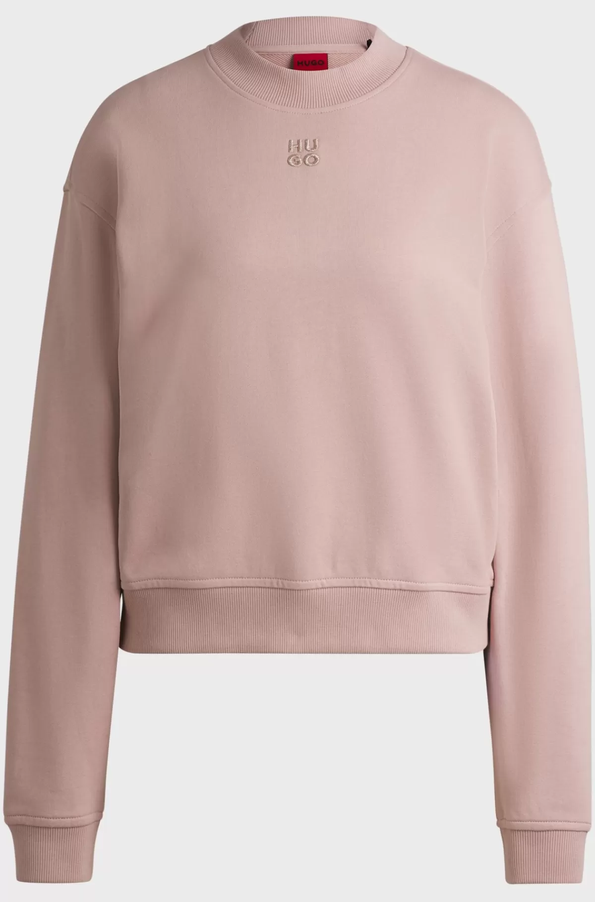 HUGO BOSS Sweatshirt I Sweatkvalitet Af Bomuld Med Relaxed Fit Og Broderet Logo Lys pink Shop