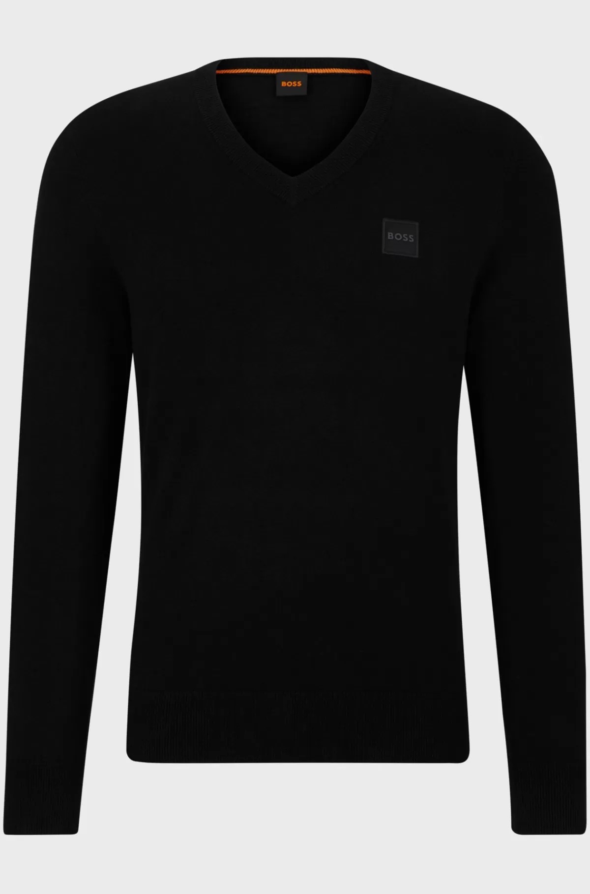 HUGO BOSS Sweatshirt Med Afslappet Pasform I Bomuld Blandet Med Kashmiruld Med Logomærke Sort Cheap