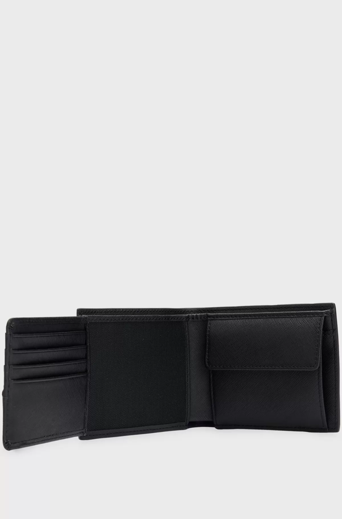 HUGO BOSS Tegnebog Med Struktur Og Signaturdetaljer Sort Fashion