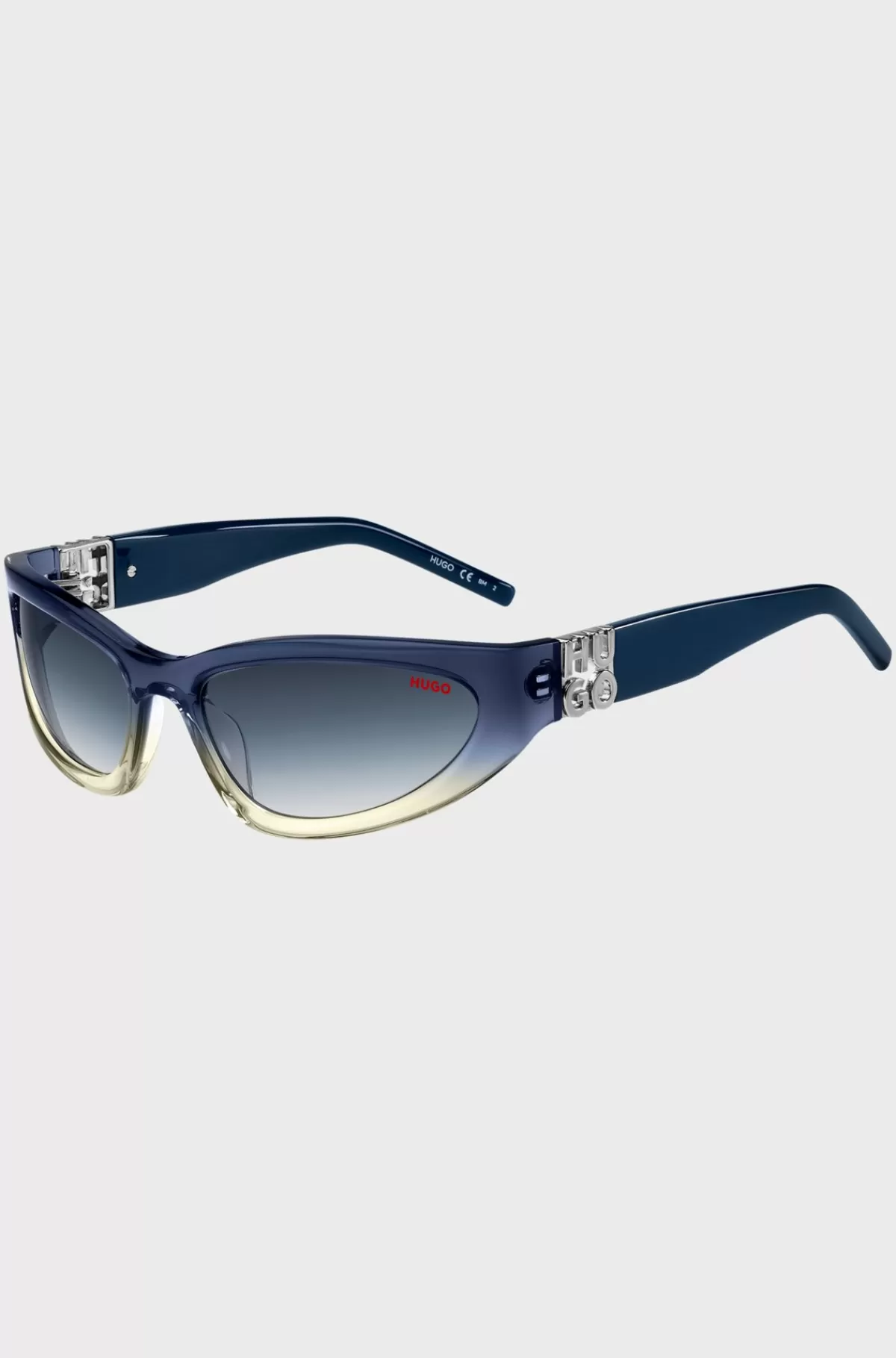 HUGO BOSS Tofarvede Solbriller I t Og Gult Acetat Blå Online