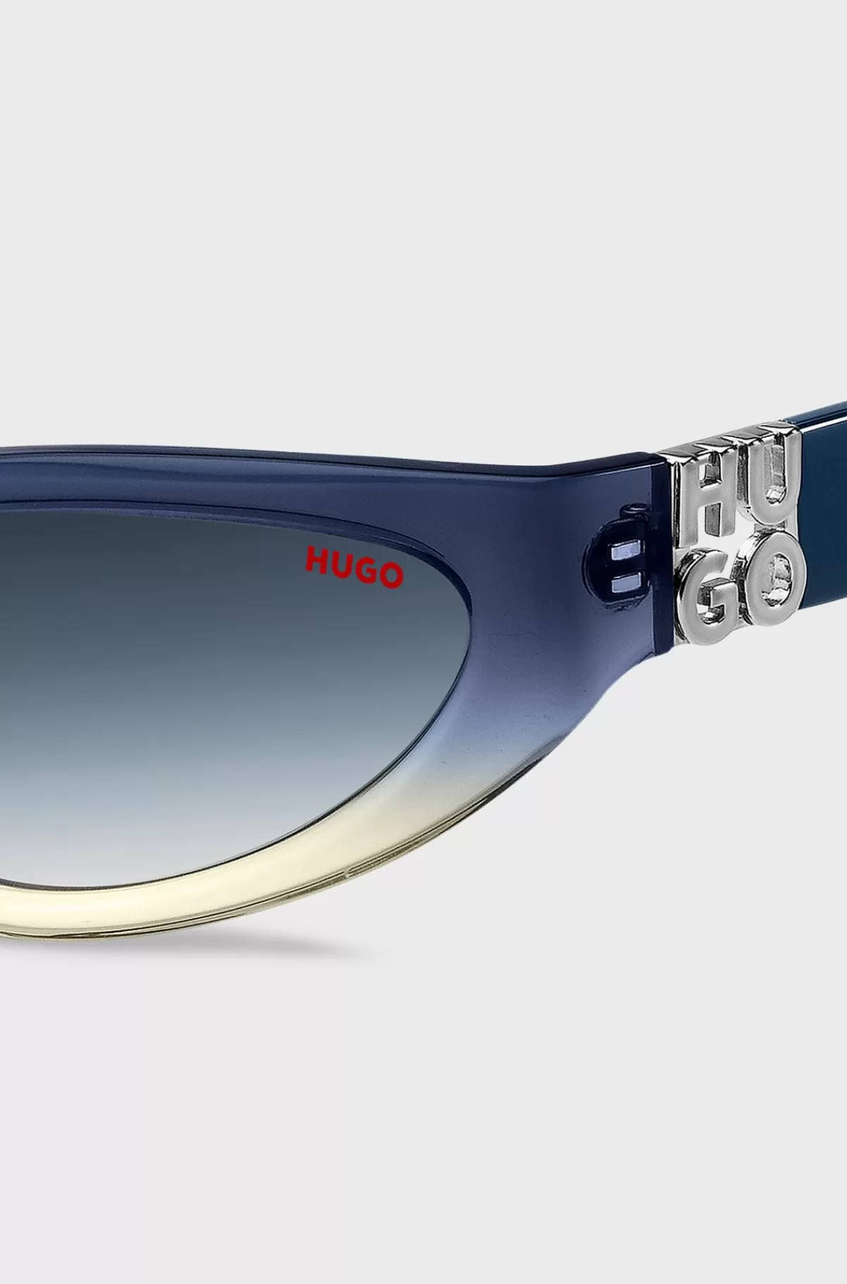 HUGO BOSS Tofarvede Solbriller I t Og Gult Acetat Blå Online