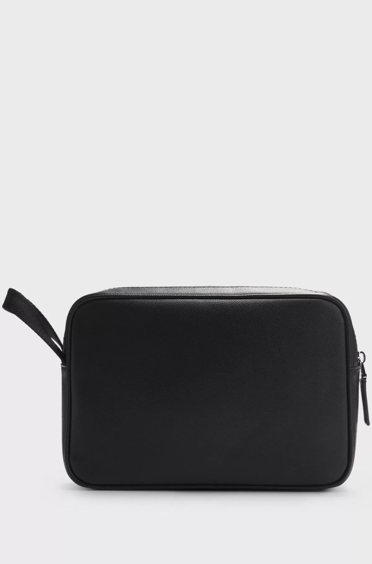 HUGO BOSS Toilettaske I Imiteret Læder Med Monogramprint På Forlommen Sort Best Sale