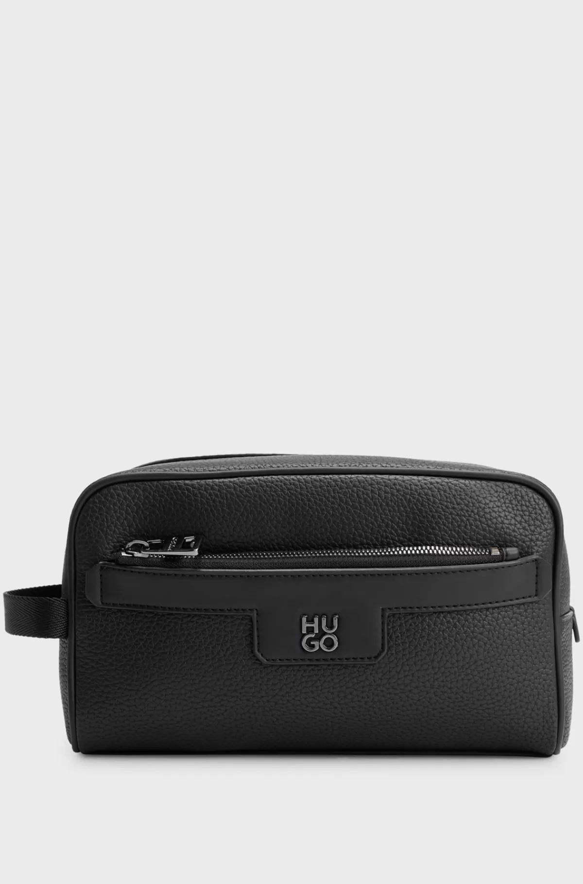 HUGO BOSS Toilettaske Med Struktur Og Stablet Logo Sort Best Sale