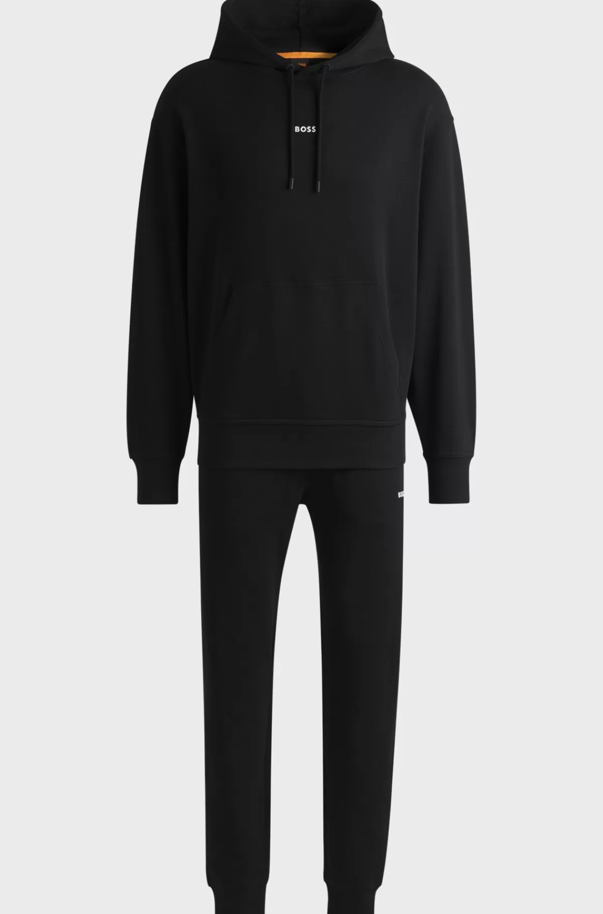 HUGO BOSS Tracksuit I Bomuldsjersey Med Logodetaljer Sort Outlet