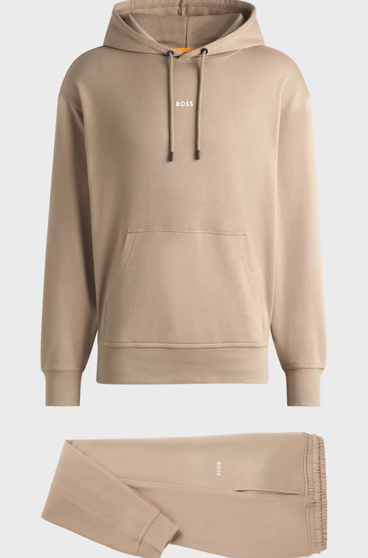 HUGO BOSS Tracksuit I Bomuldsjersey Med Logodetaljer Beige Sale