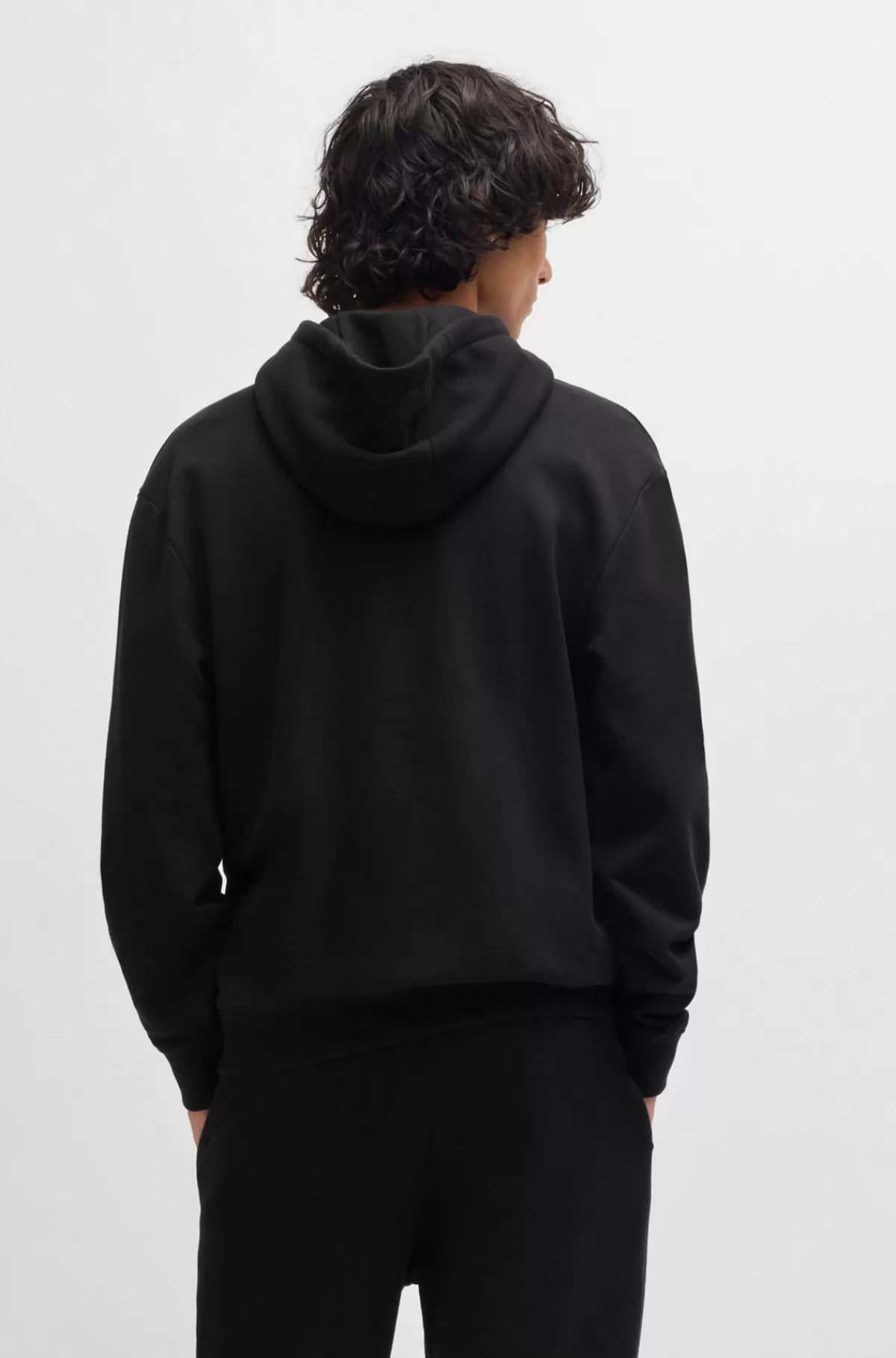 HUGO BOSS Tracksuit I Sweatkvalitet Af Bomuld Med Relaxed Fit Og Kontrastlogoer Sort Cheap