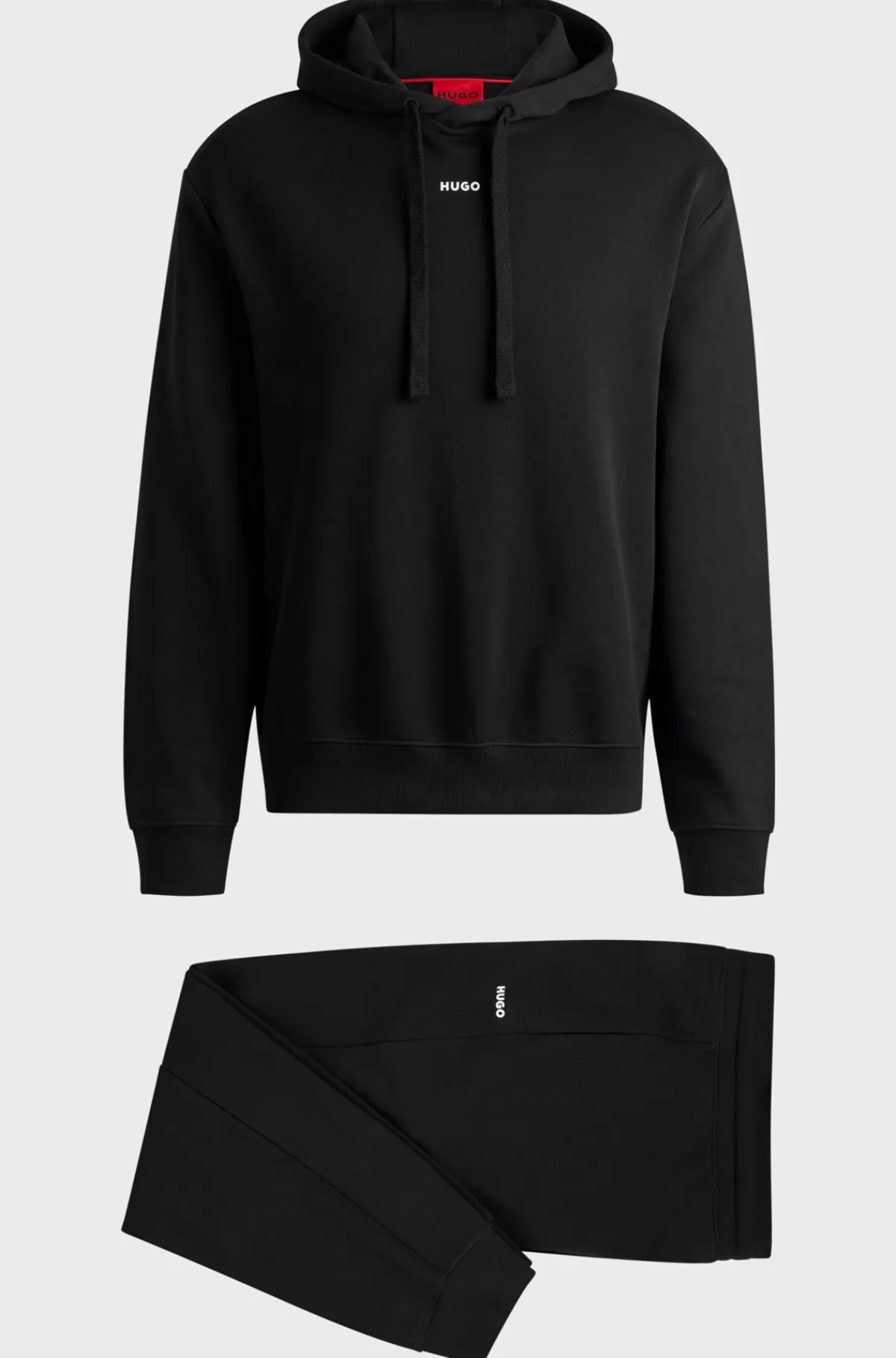 HUGO BOSS Tracksuit I Sweatkvalitet Af Bomuld Med Relaxed Fit Og Kontrastlogoer Sort Cheap