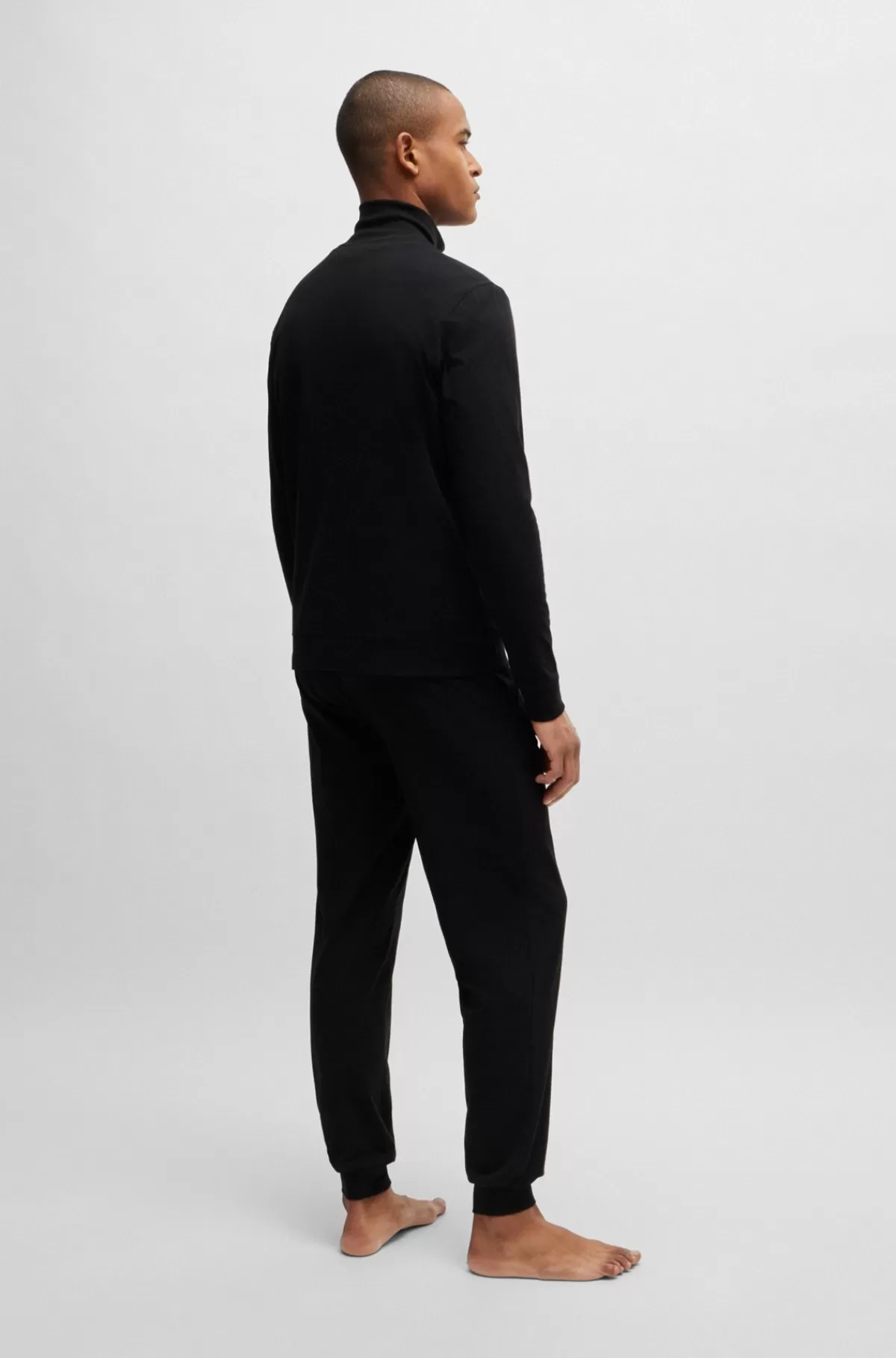 HUGO BOSS Tracksuit Med Regular Fit I Bomuld Med Stræk Og Signaturdetaljer Sort Cheap