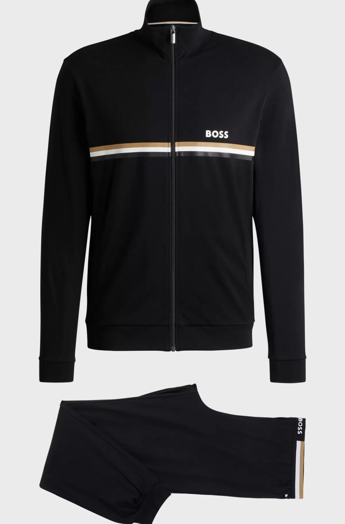 HUGO BOSS Tracksuit Med Regular Fit I Bomuld Med Stræk Og Signaturdetaljer Sort Cheap