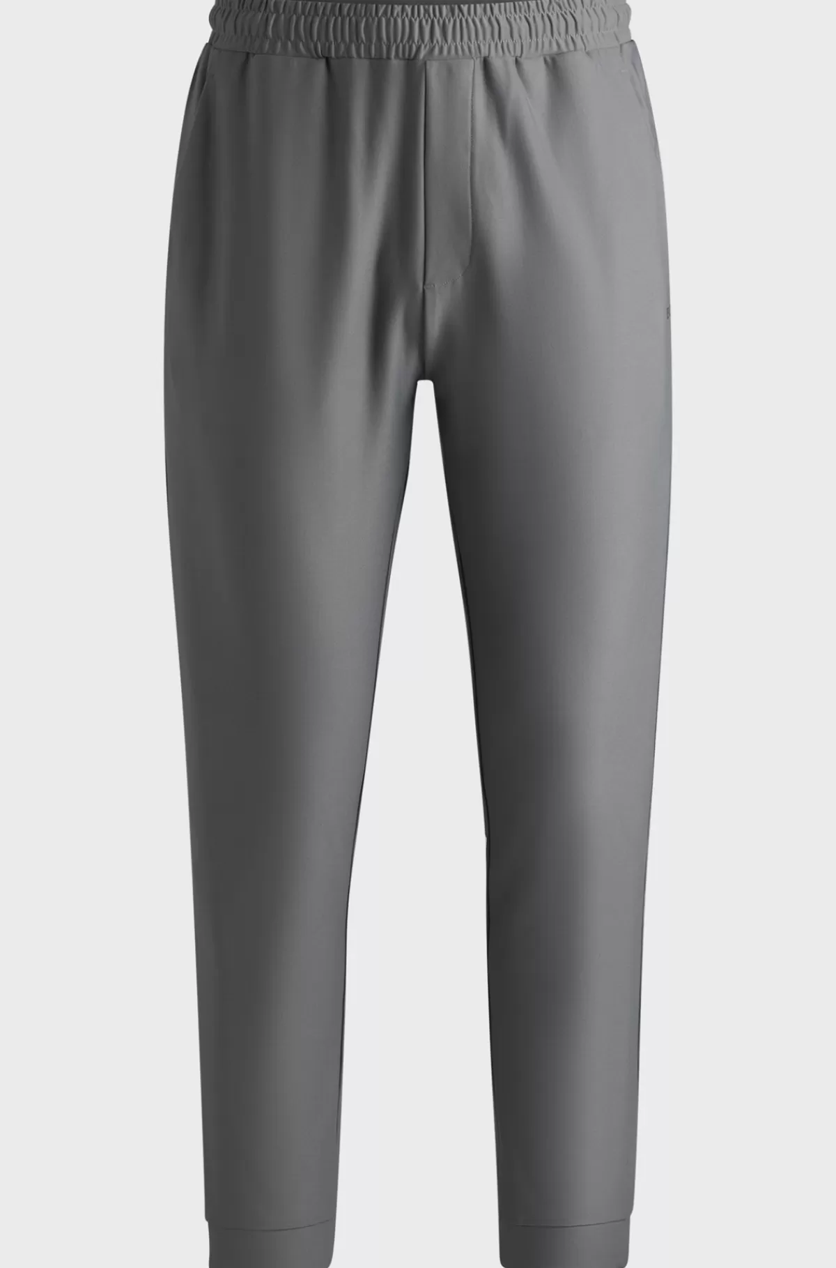 HUGO BOSS Tracksuit-bukser I Stof Med Stræk Og Dekorativt, Reflekterende Logo Grå Fashion