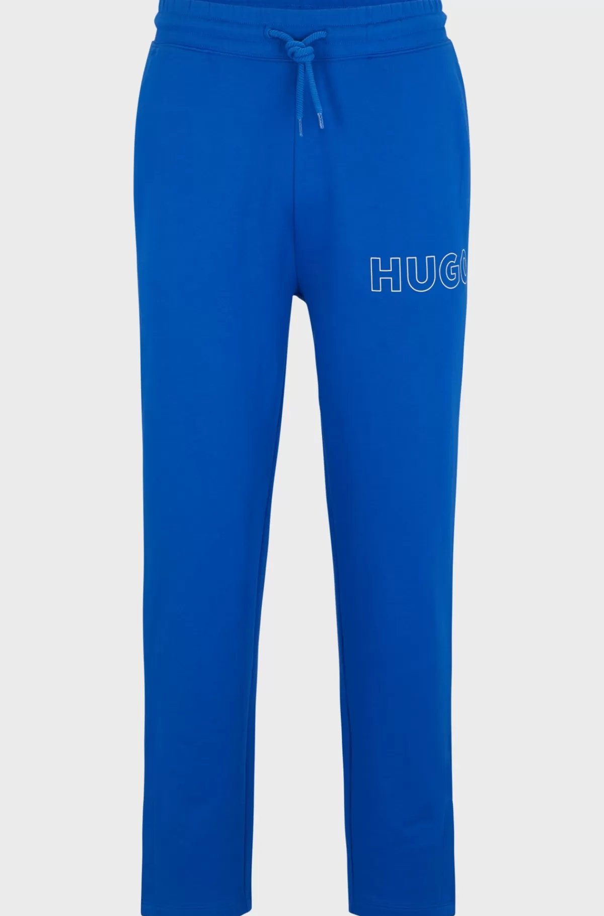 HUGO BOSS Tracksuit-bukser I Sweatkvalitet Af Bomuld Med Loose Fit Og Konturlogo Blå Best