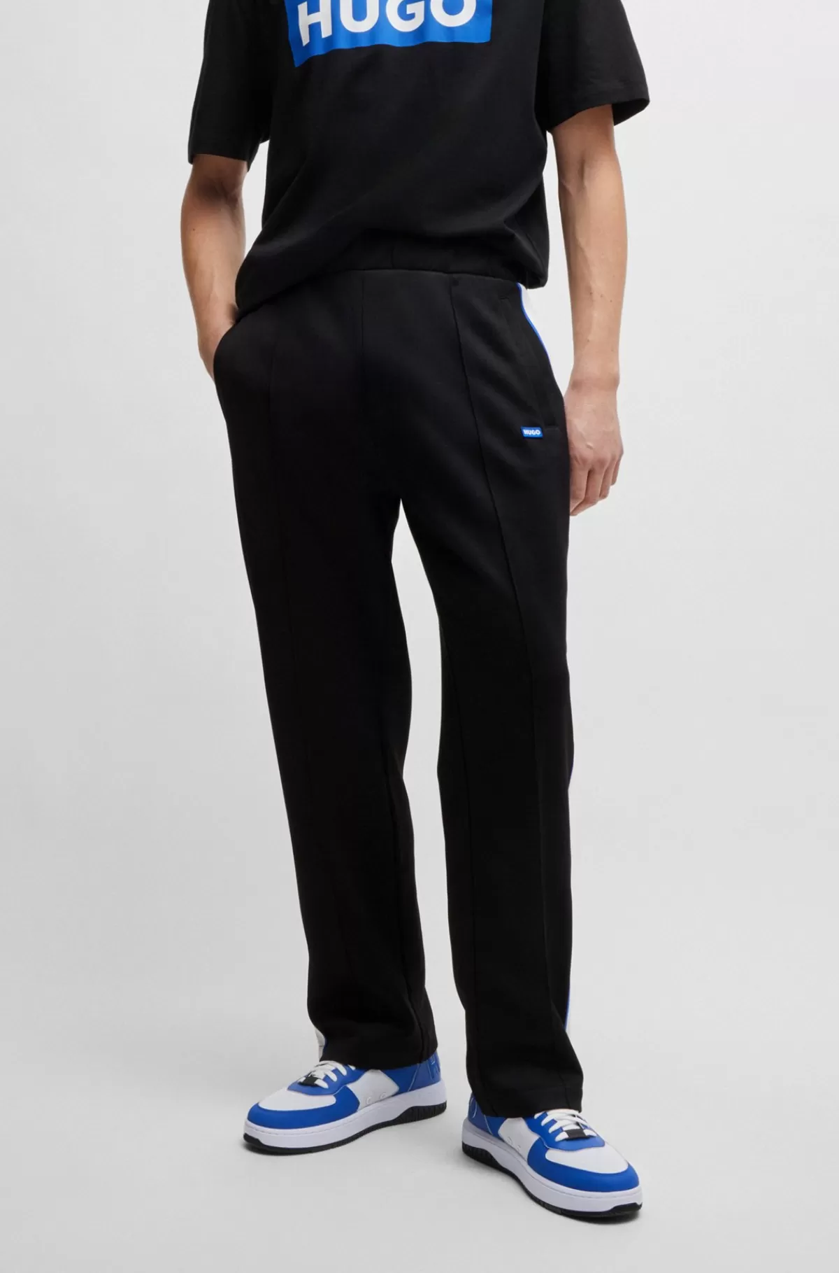 HUGO BOSS Tracksuit-bukser Med Logomærke Og Kantbånd Sort Store