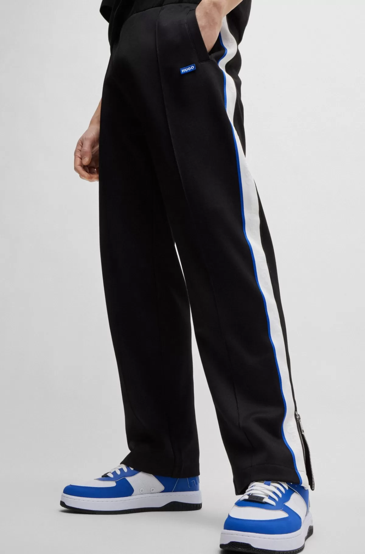 HUGO BOSS Tracksuit-bukser Med Logomærke Og Kantbånd Sort Store