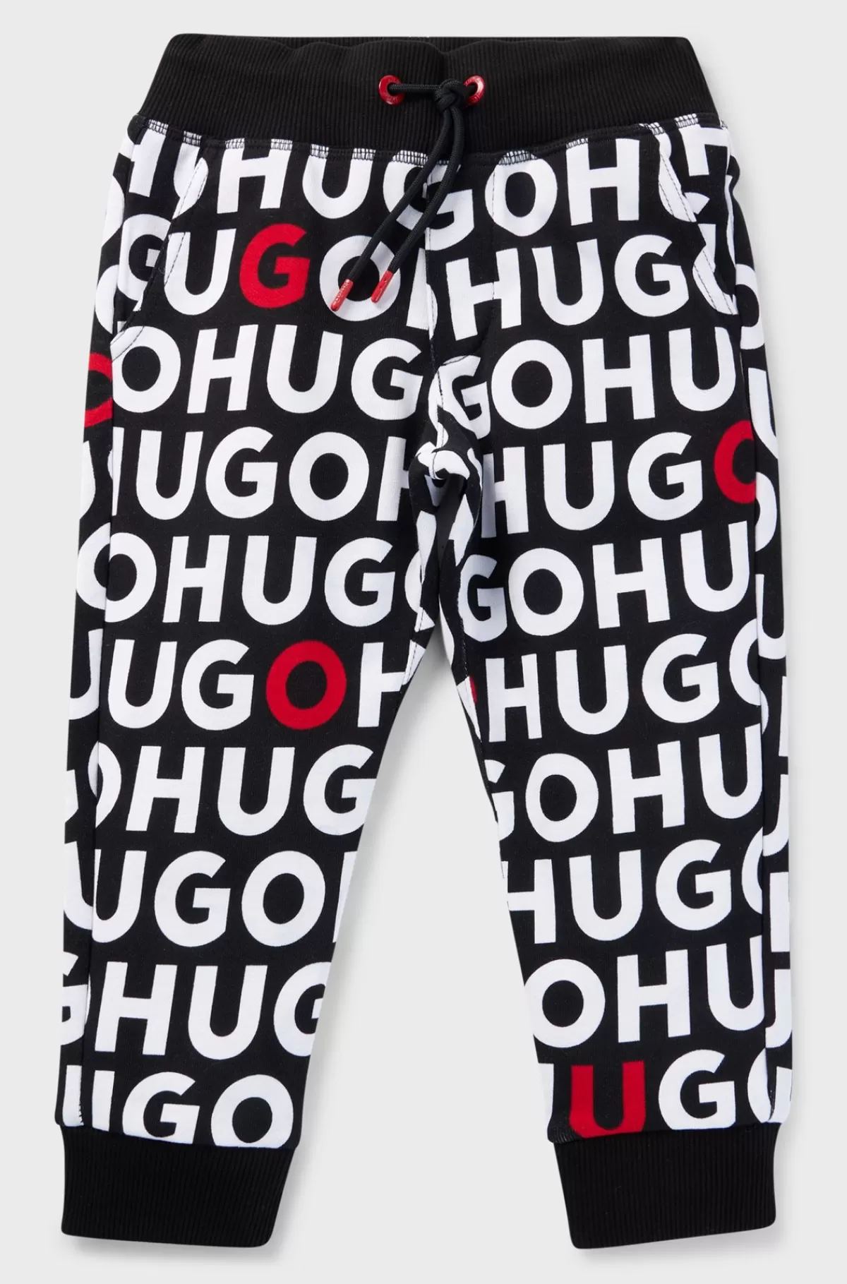 HUGO BOSS Tracksuit-bukser Til Børn I Bomuldsblanding Med Gentaget Logoprint Mønstret Best