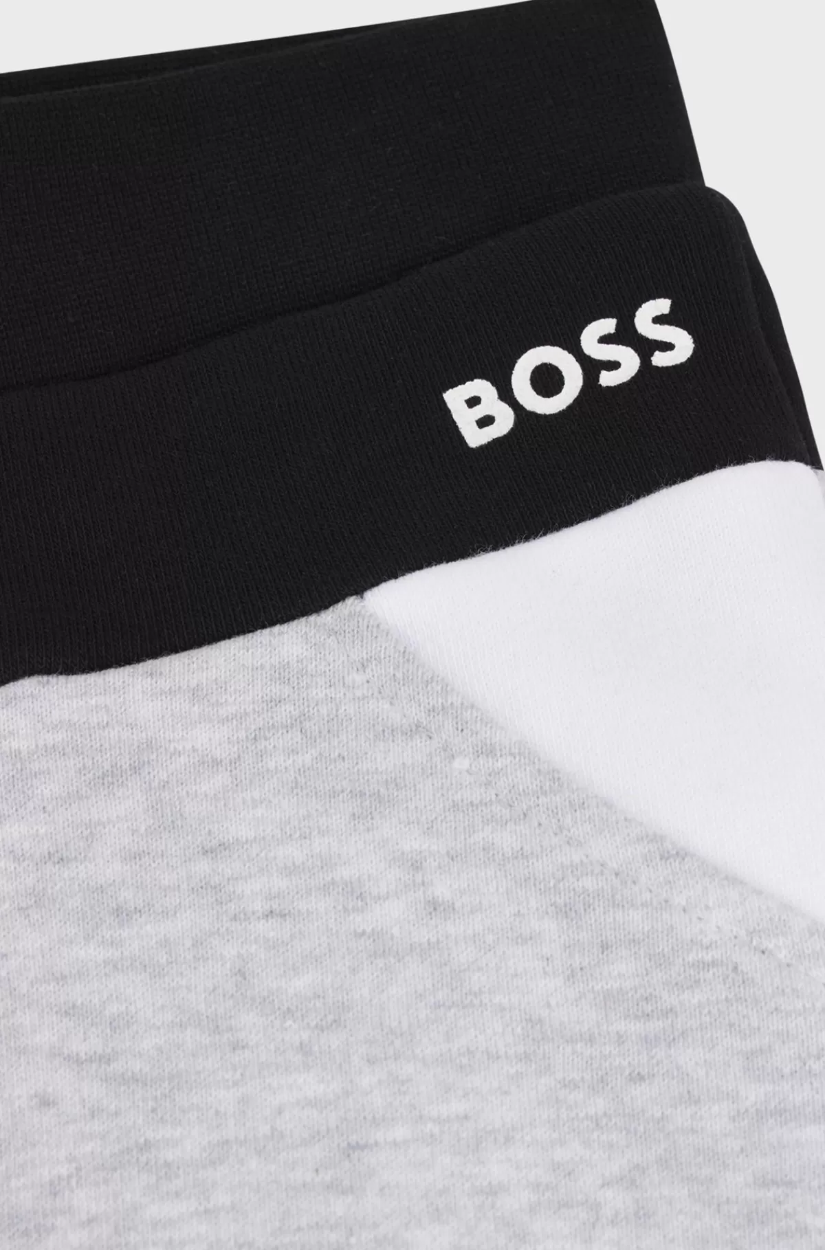 HUGO BOSS Tracksuit-bukser Til Børn I Fleece Af Bomuldsblanding Med Colour Blocking Lysegrå Outlet