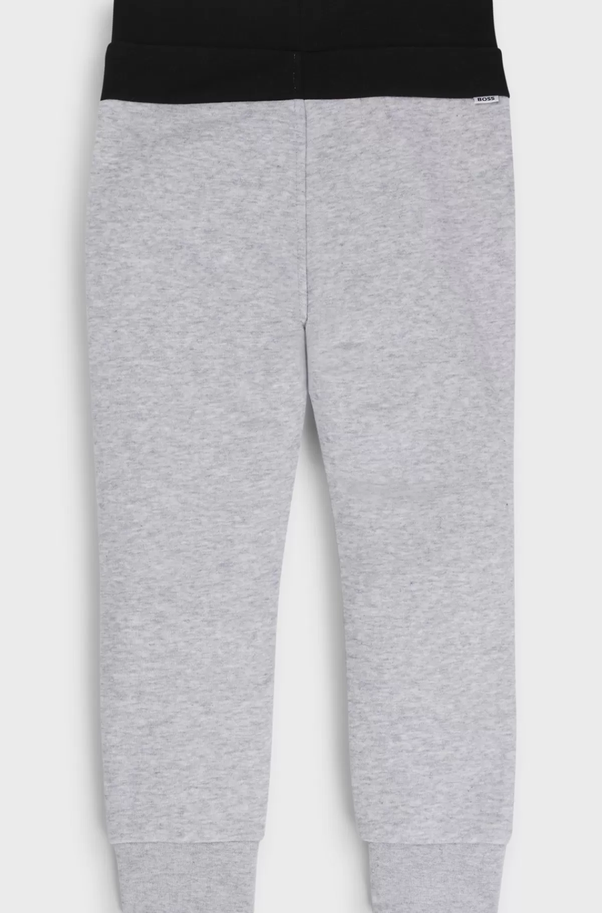 HUGO BOSS Tracksuit-bukser Til Børn I Fleece Af Bomuldsblanding Med Colour Blocking Lysegrå Outlet