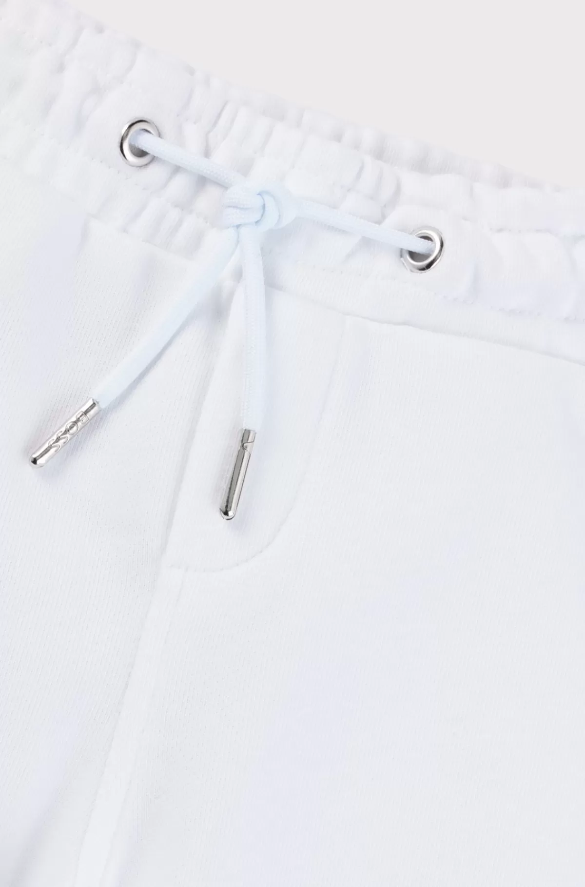 HUGO BOSS Tracksuit-bukser Til Børn Med Stram Kant Og Logoprint Hvid Fashion