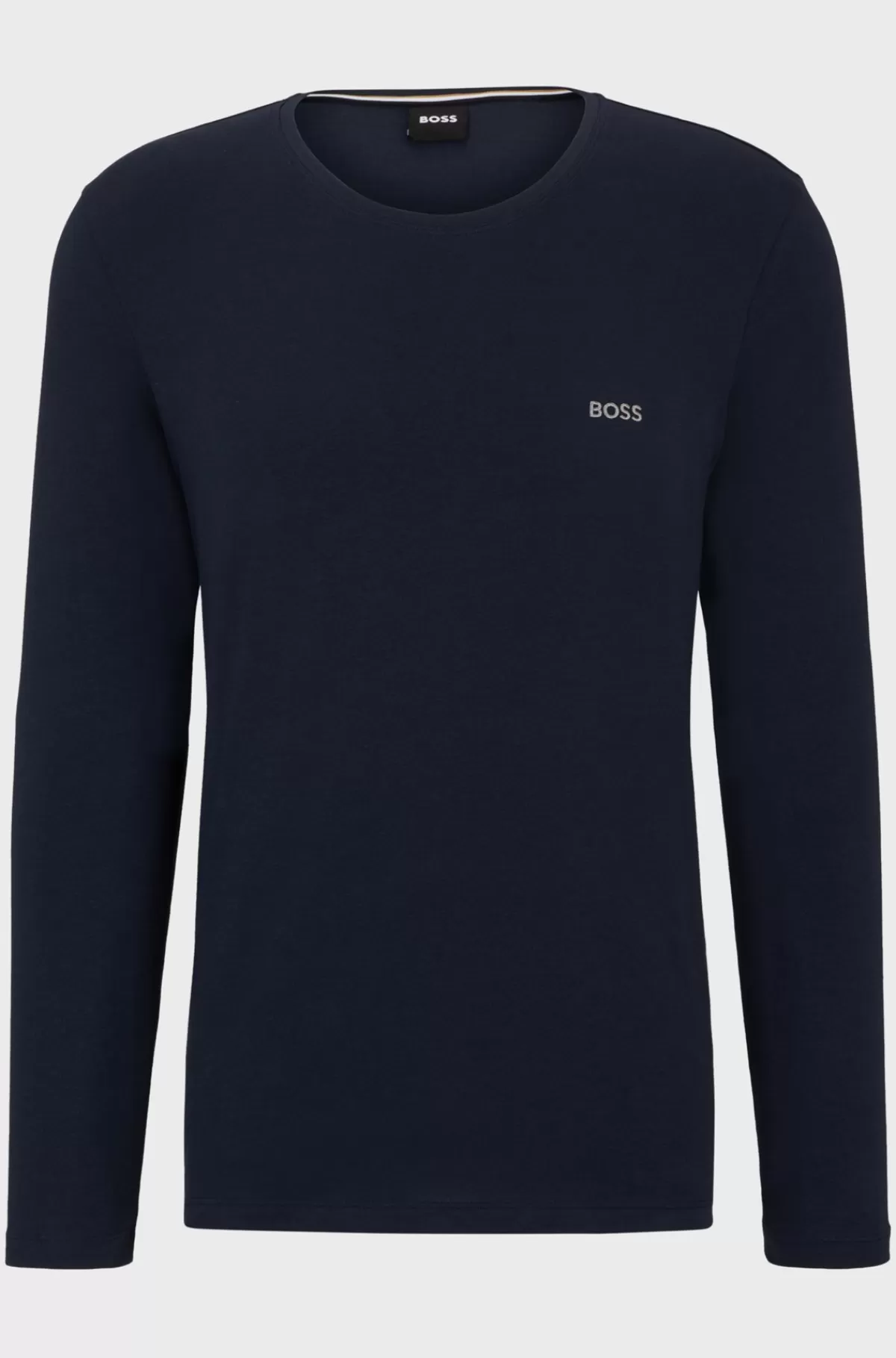 HUGO BOSS T-shirt I Almindelig Pasform Lavet Af Bomuld Med Stræk Og Med Broderet Logo Mørkeblå Shop