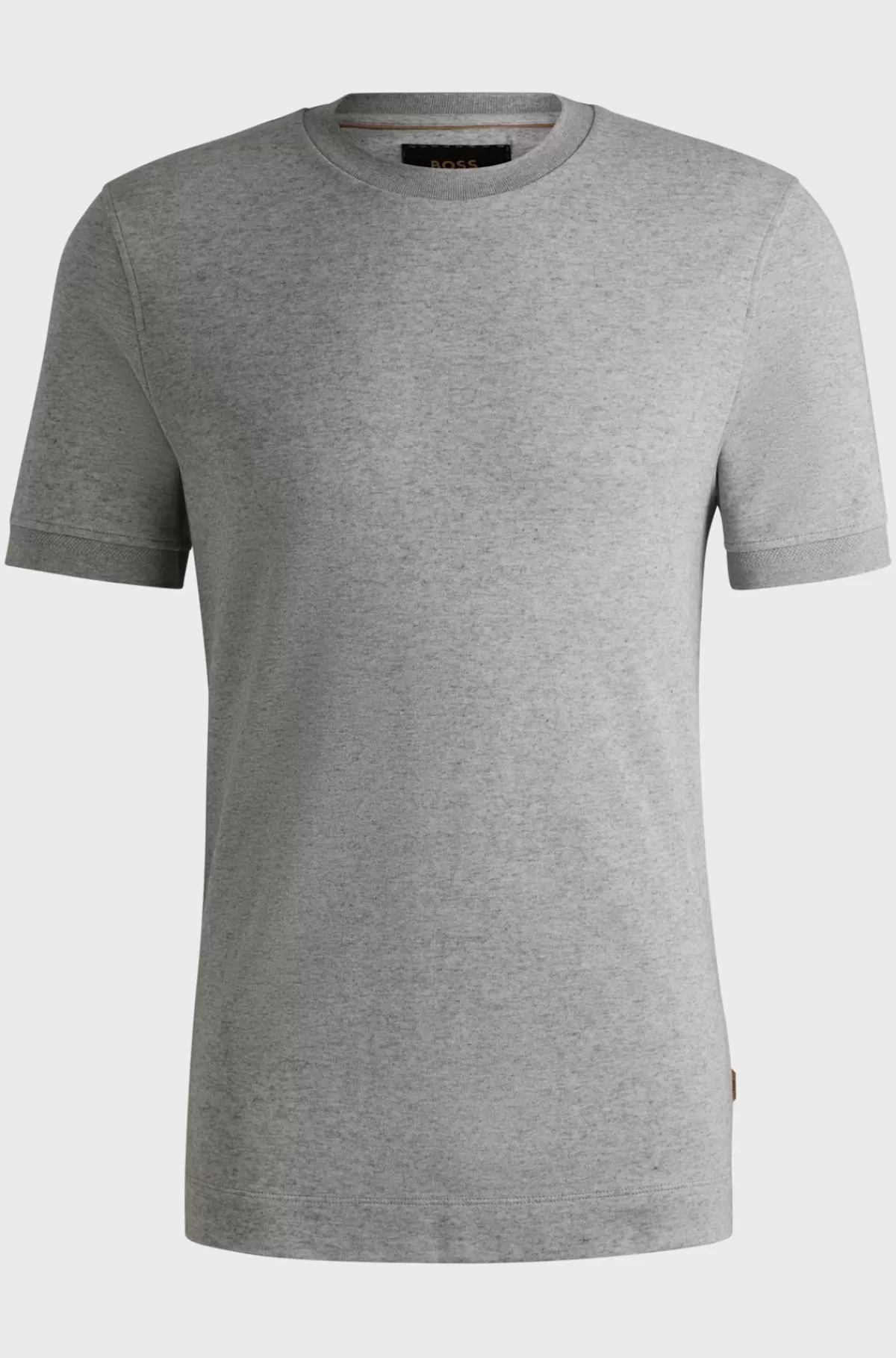 HUGO BOSS T-shirt I Blanding Af Bomuld Og Kashmir Med Antibakteriel Finish Lysegrå Flash Sale