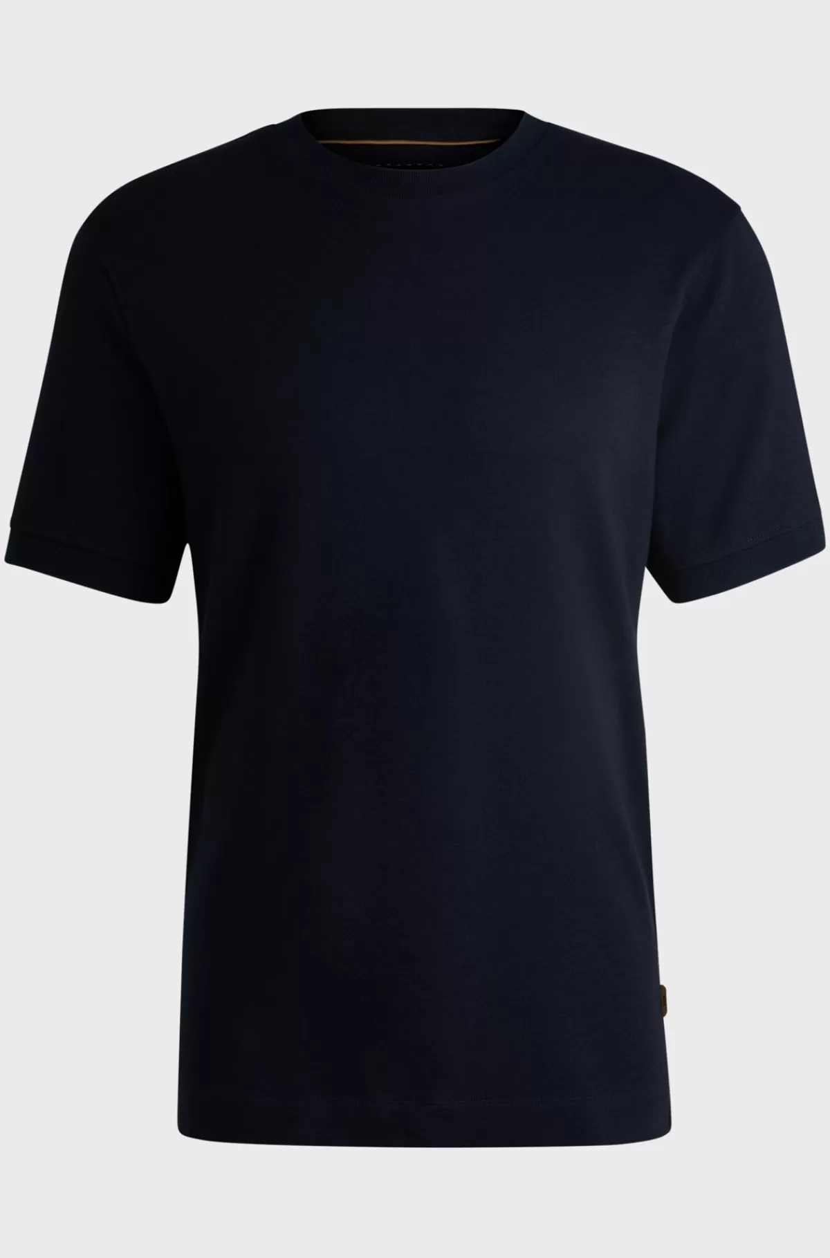 HUGO BOSS T-shirt I Blanding Af Bomuld Og Kashmir Med Antibakteriel Finish Mørkeblå Hot