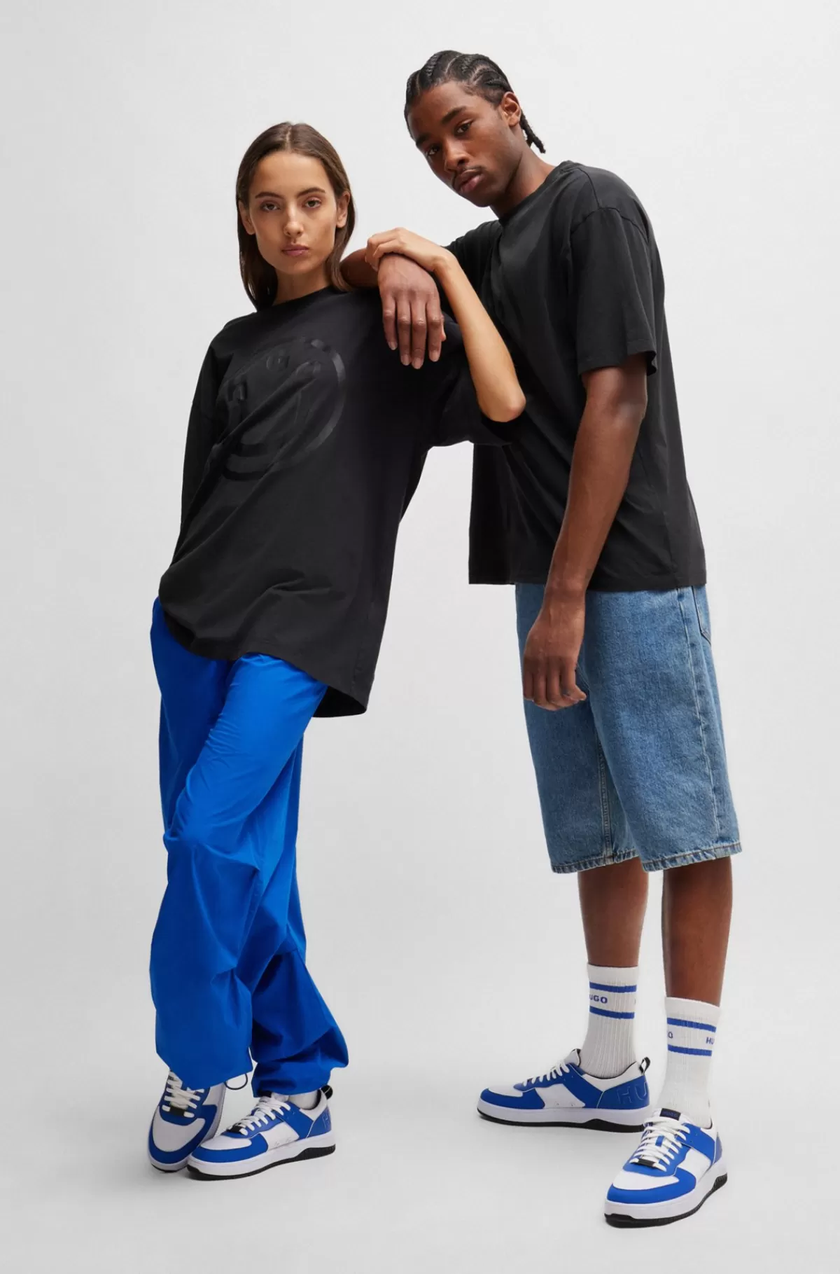 HUGO BOSS T-shirt I Bomuld Med Oversize Fit Og Den Nye Sæsons Logo Sort Shop
