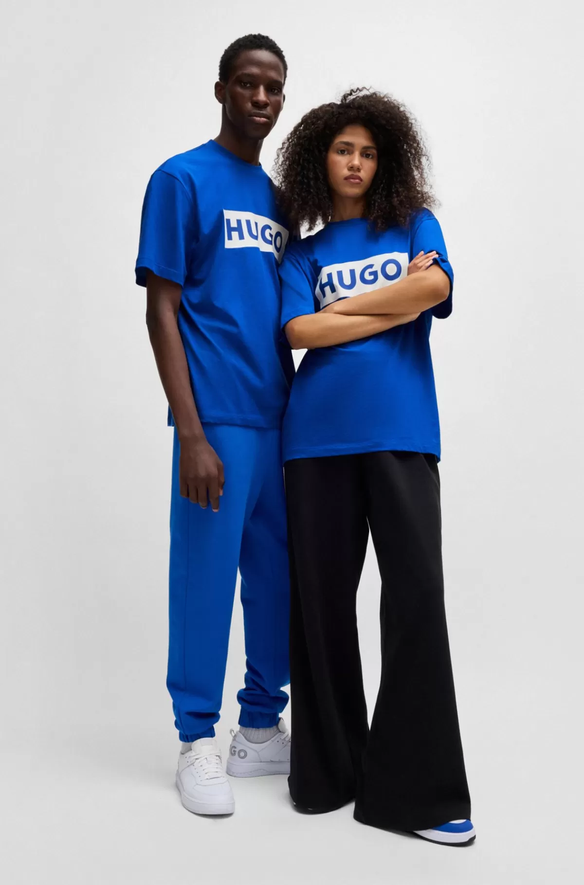 HUGO BOSS T-shirt I Bomuldsjersey Med t Logo Blå Hot